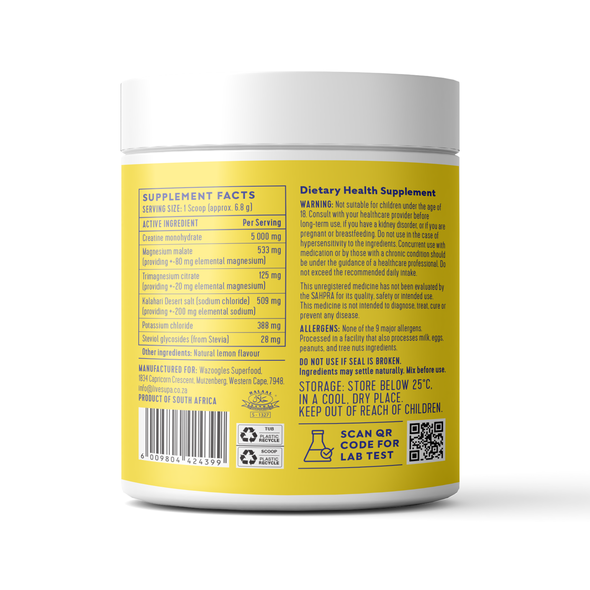 SupaCreatine - Hydrate Citrus Flavour 200g