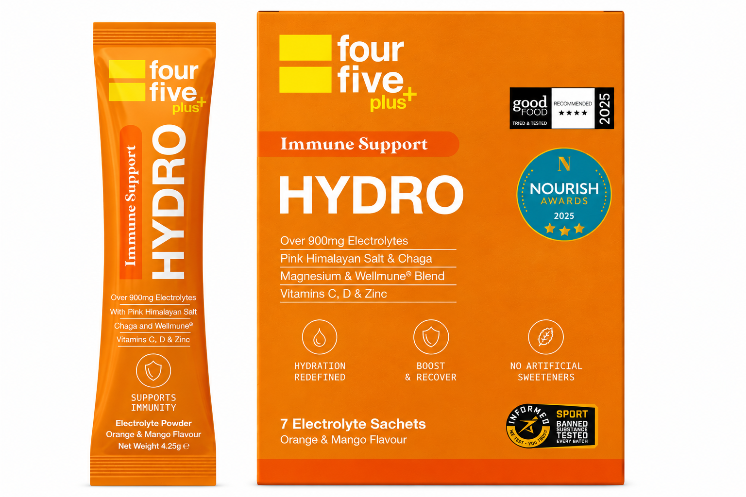 fourfive - Hydro Plus Immune Orange Mango 7s