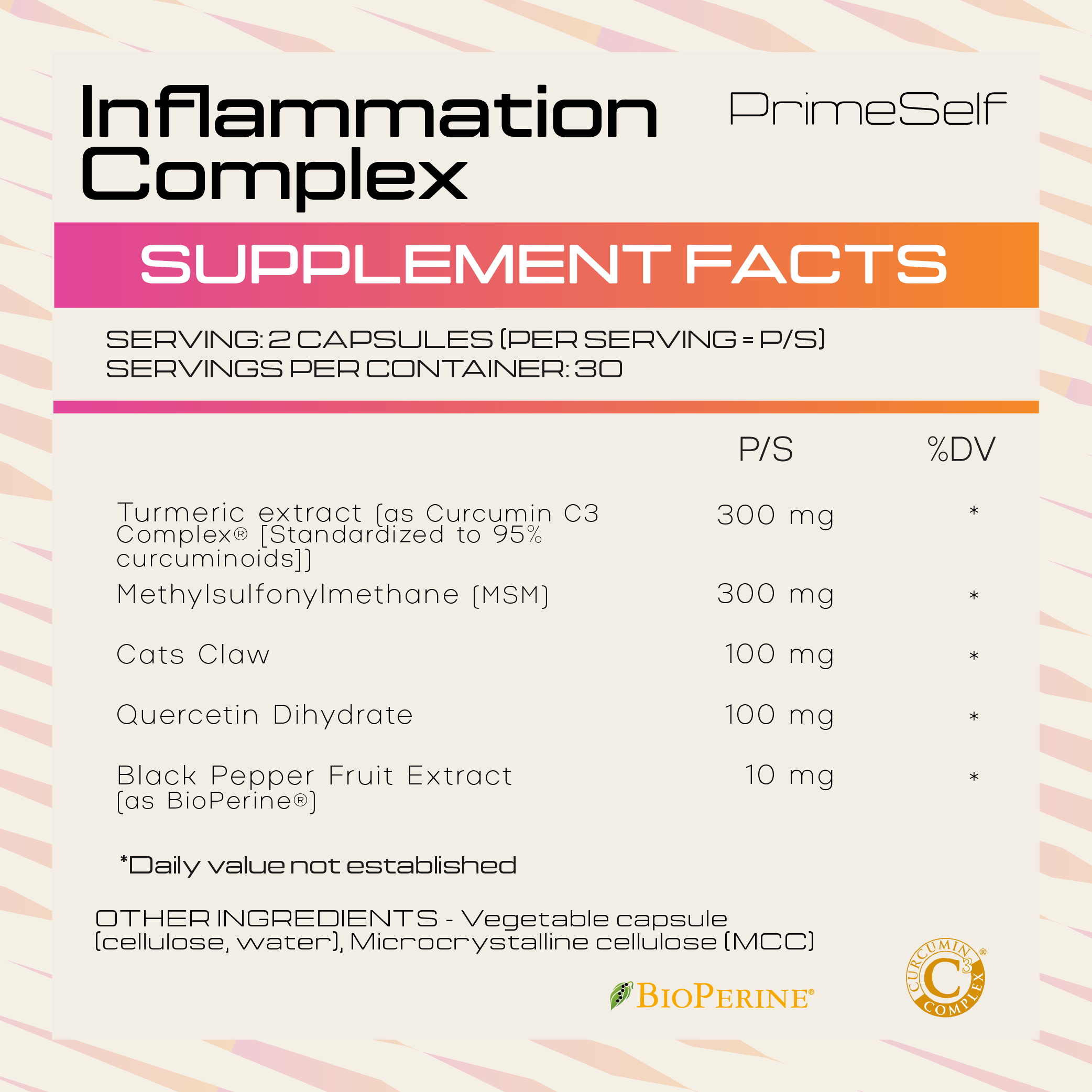PrimeSelf - Inflamation Complex 60s