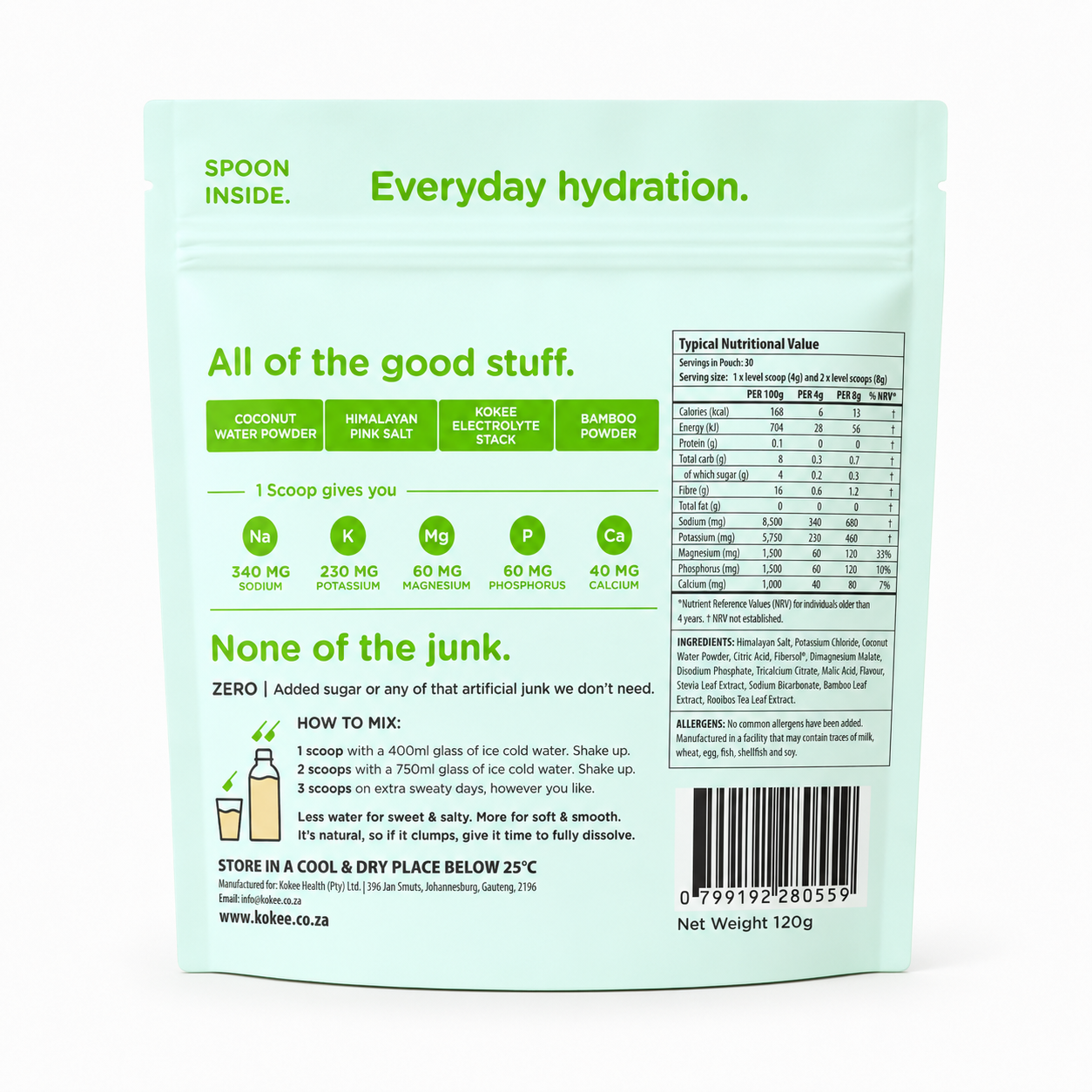 Kokee - Everyday Electrolyte Mix Crisp Apple 30 Scoops 120g