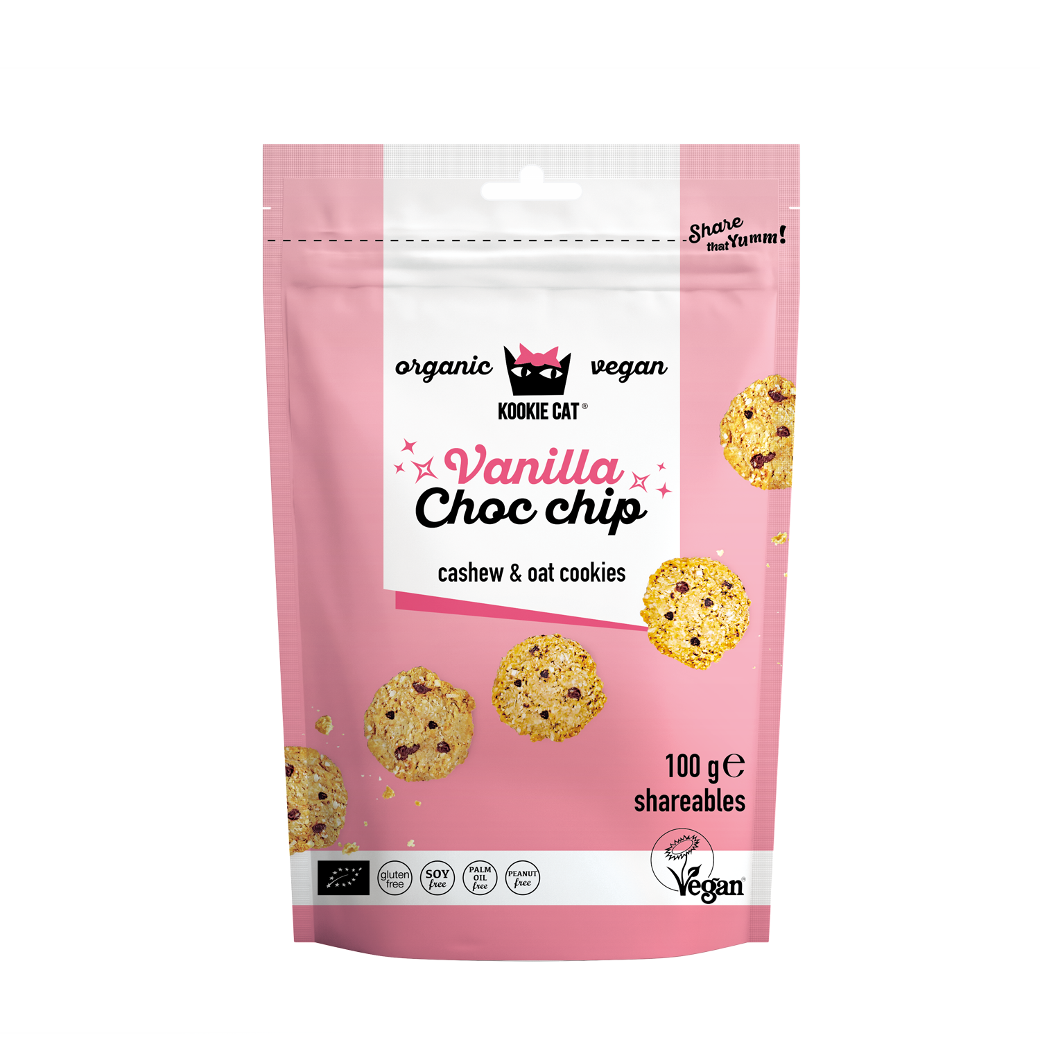 Kookie Cat - Cookies Mini Vanilla & Choc Chip 100g