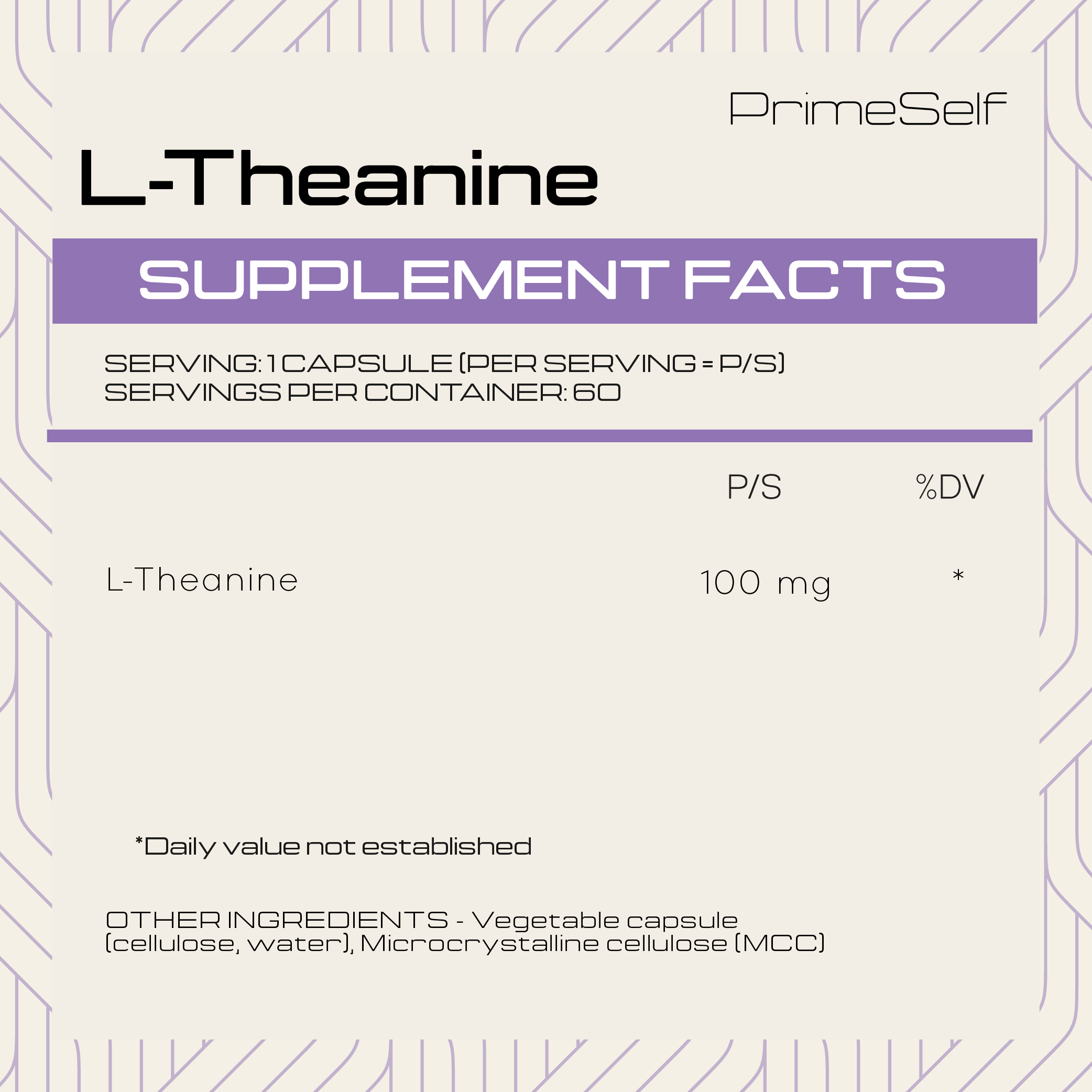PrimeSelf - L-Theanine 60s