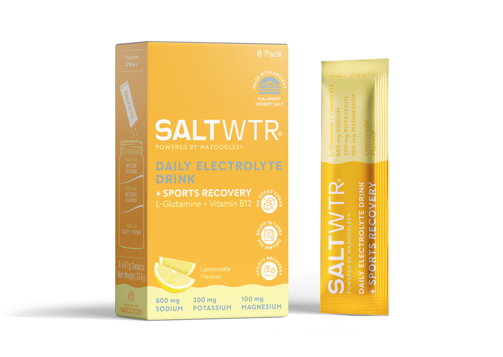 SALTWTR - Electrolytes Lemonade Pack Sports Recovery 8s