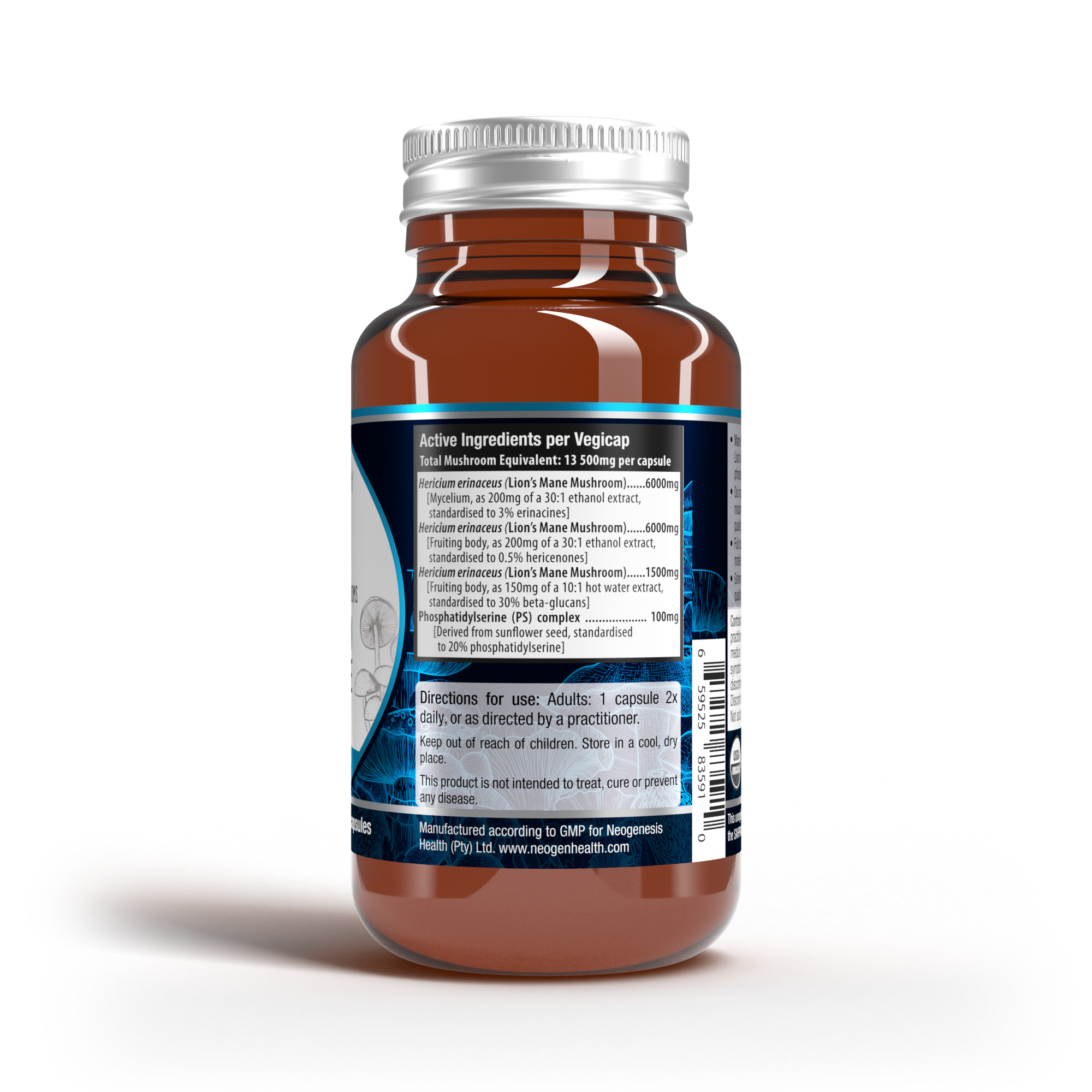 NeoGenesis -  Mane Brain Lion's Mane With Phosphatidyl Serine 60s