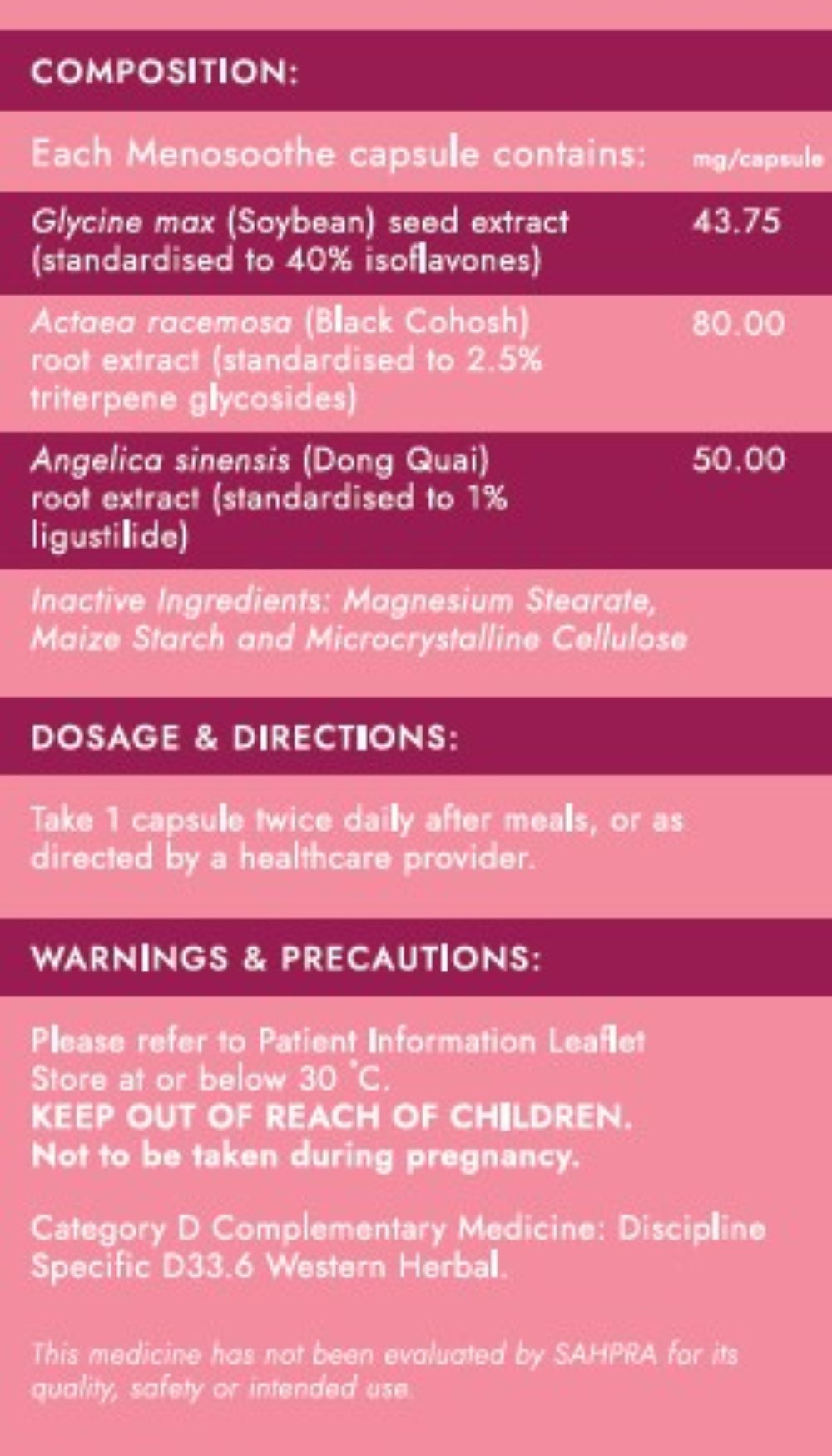 NatureLife - MenoSoothe Menopause Support 60s