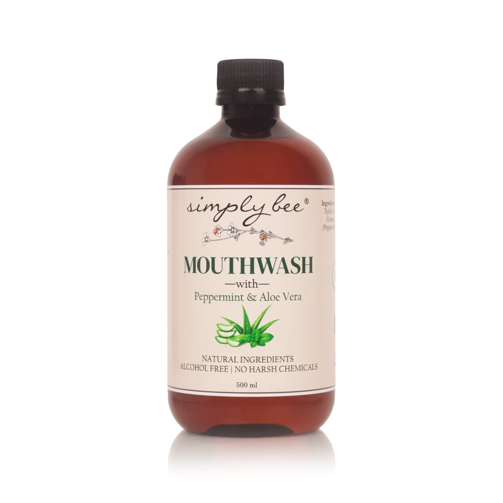 Simply Bee - Mouthwash Peppermint & Aloe 500ml