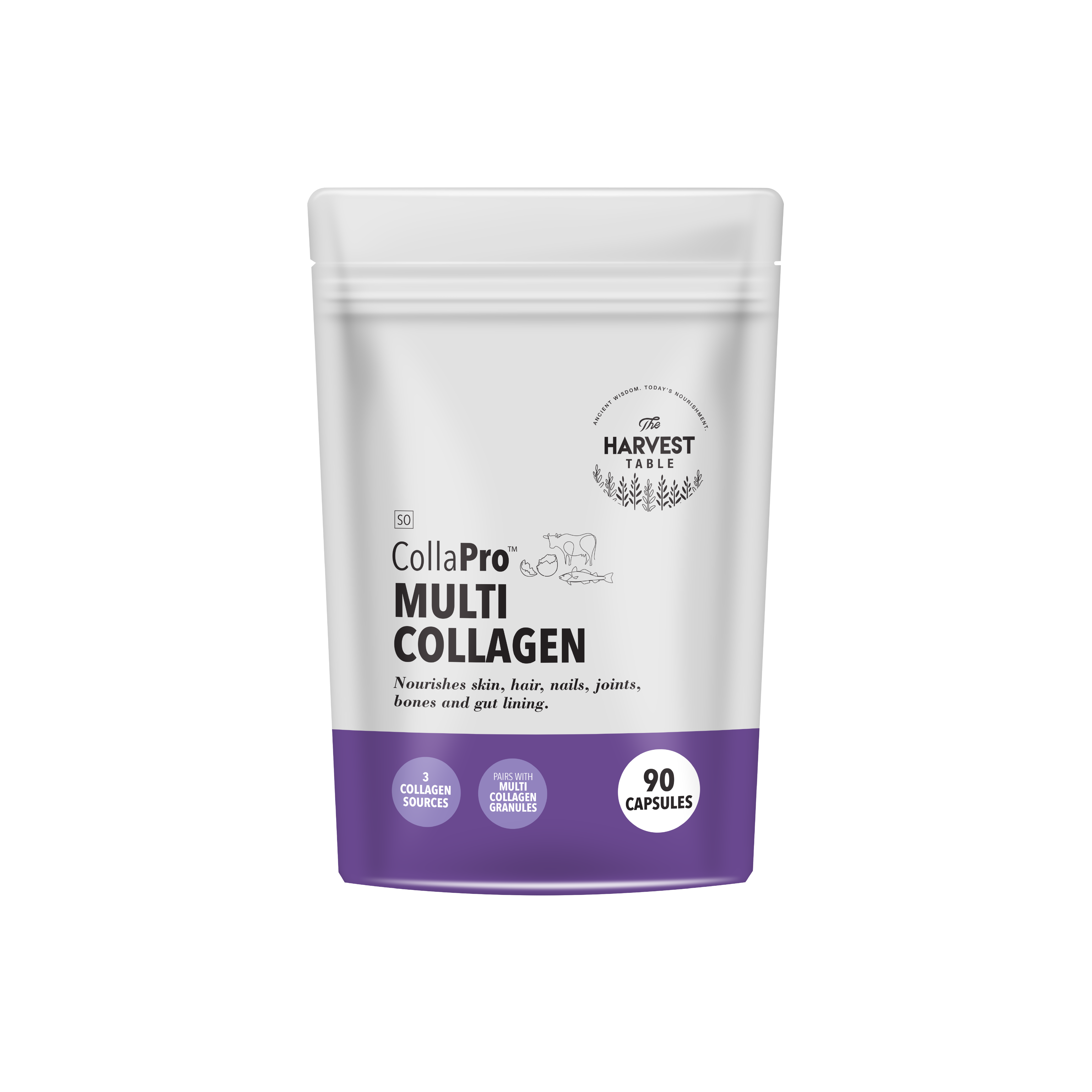 The Harvest Table - CollaPro Multi Collagen Capsules 90 Pouch