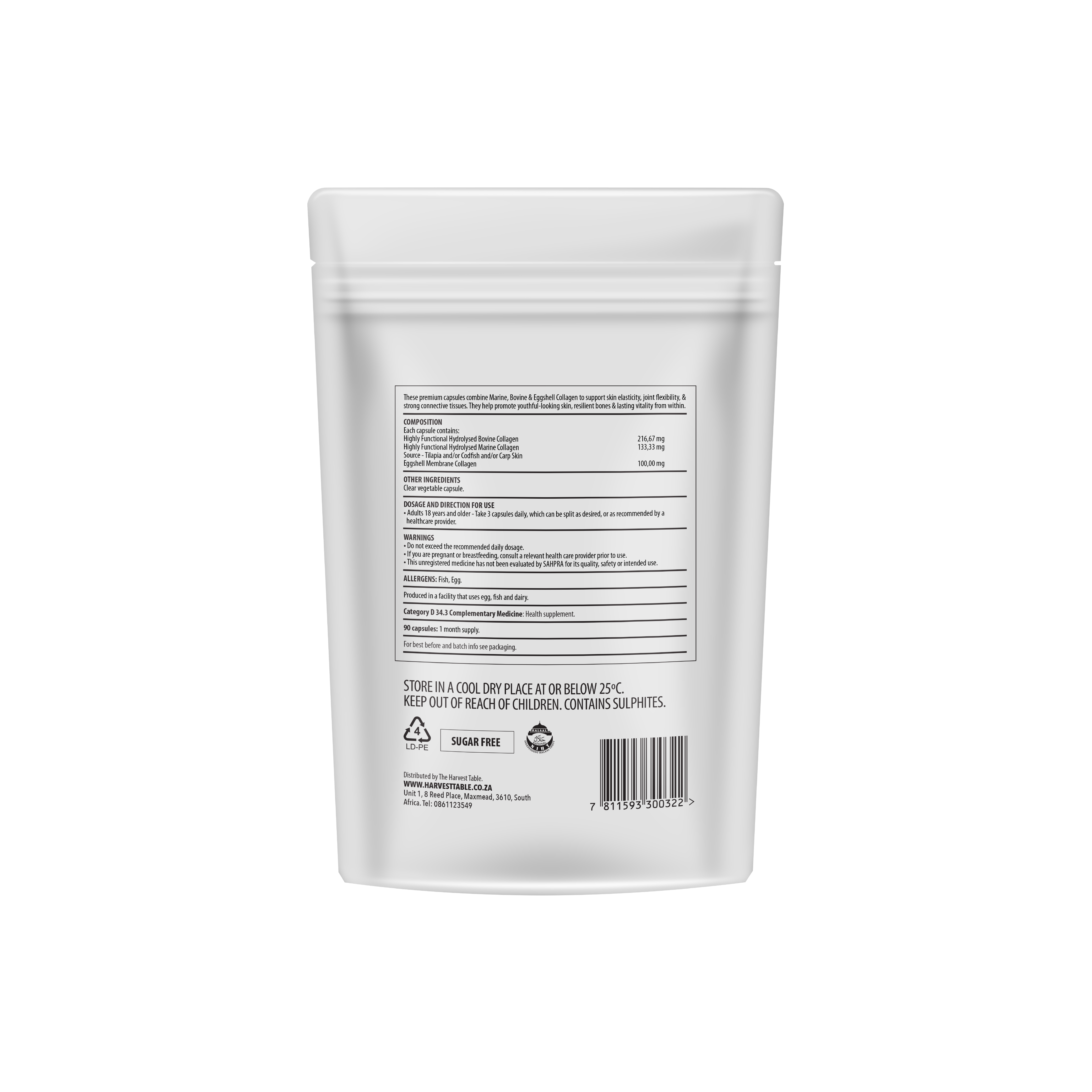 The Harvest Table - CollaPro Multi Collagen Capsules 90 Pouch