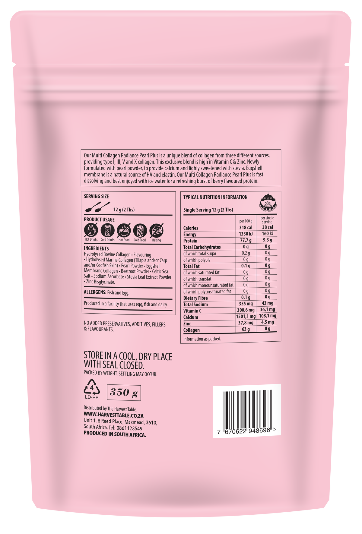 The Harvest Table - Multi Radiance Pearl Plus 350g Pouch