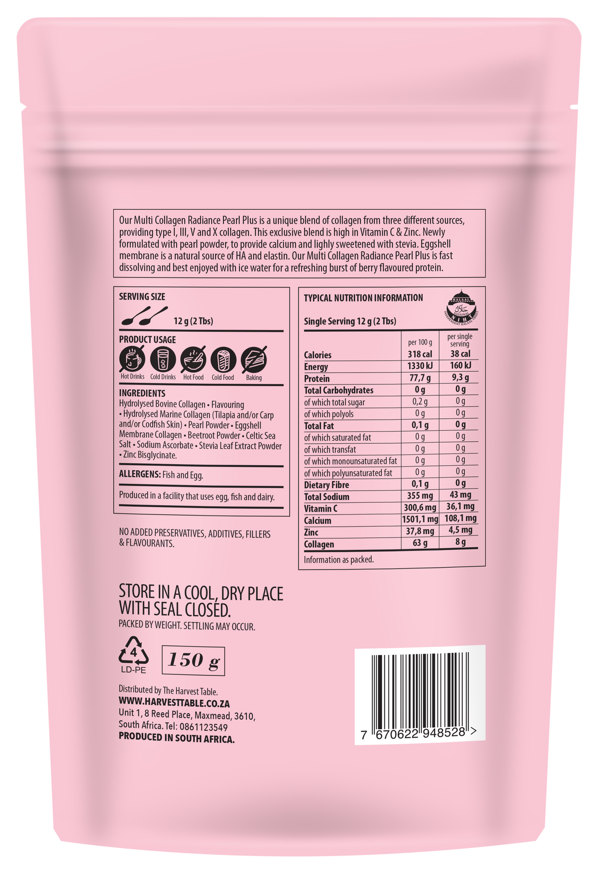 The Harvest Table - Multi Radiance Pearl Plus 150g Pouch