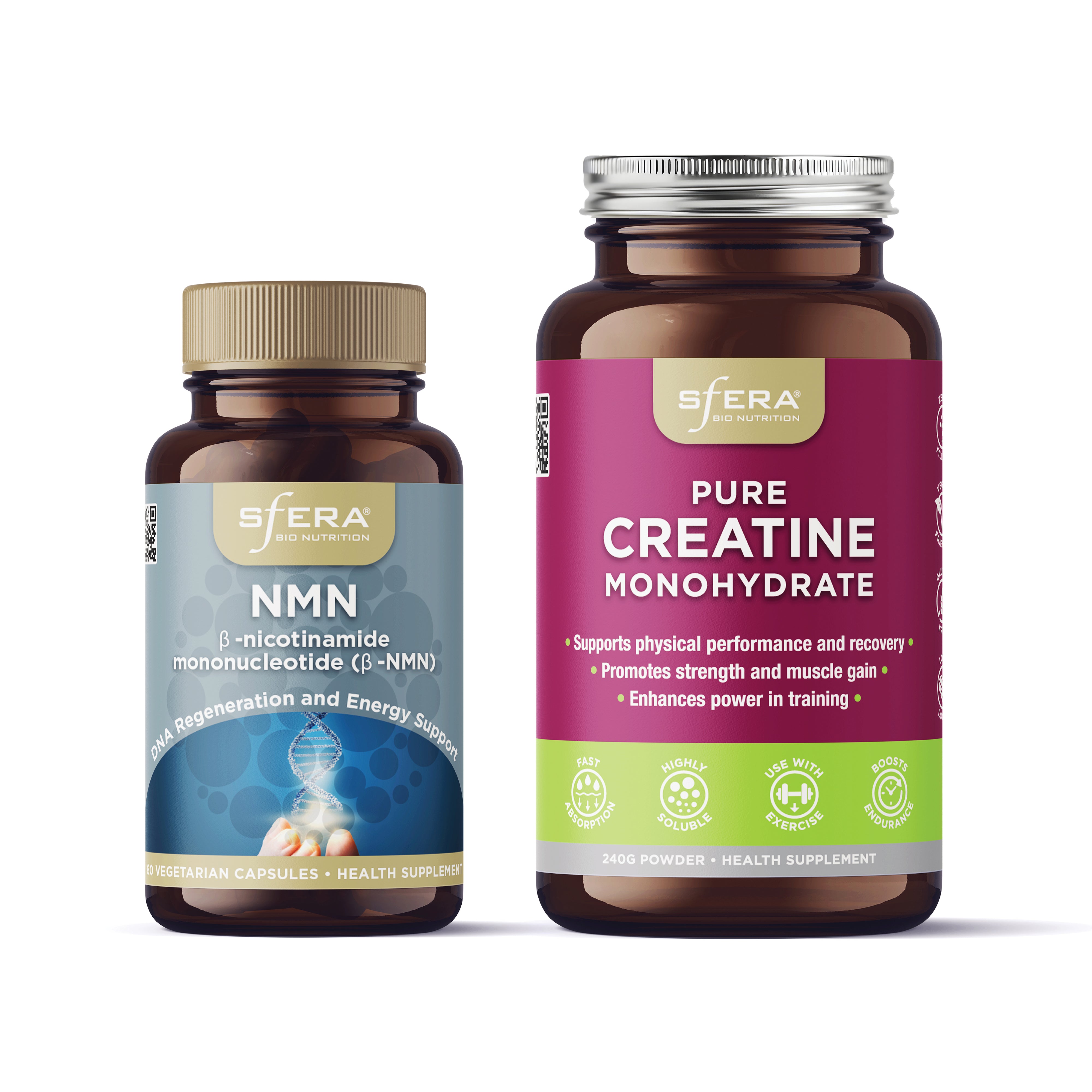 Sfera - Pure Creatine Monohydrate 240g & NMN 60s Combo Pack