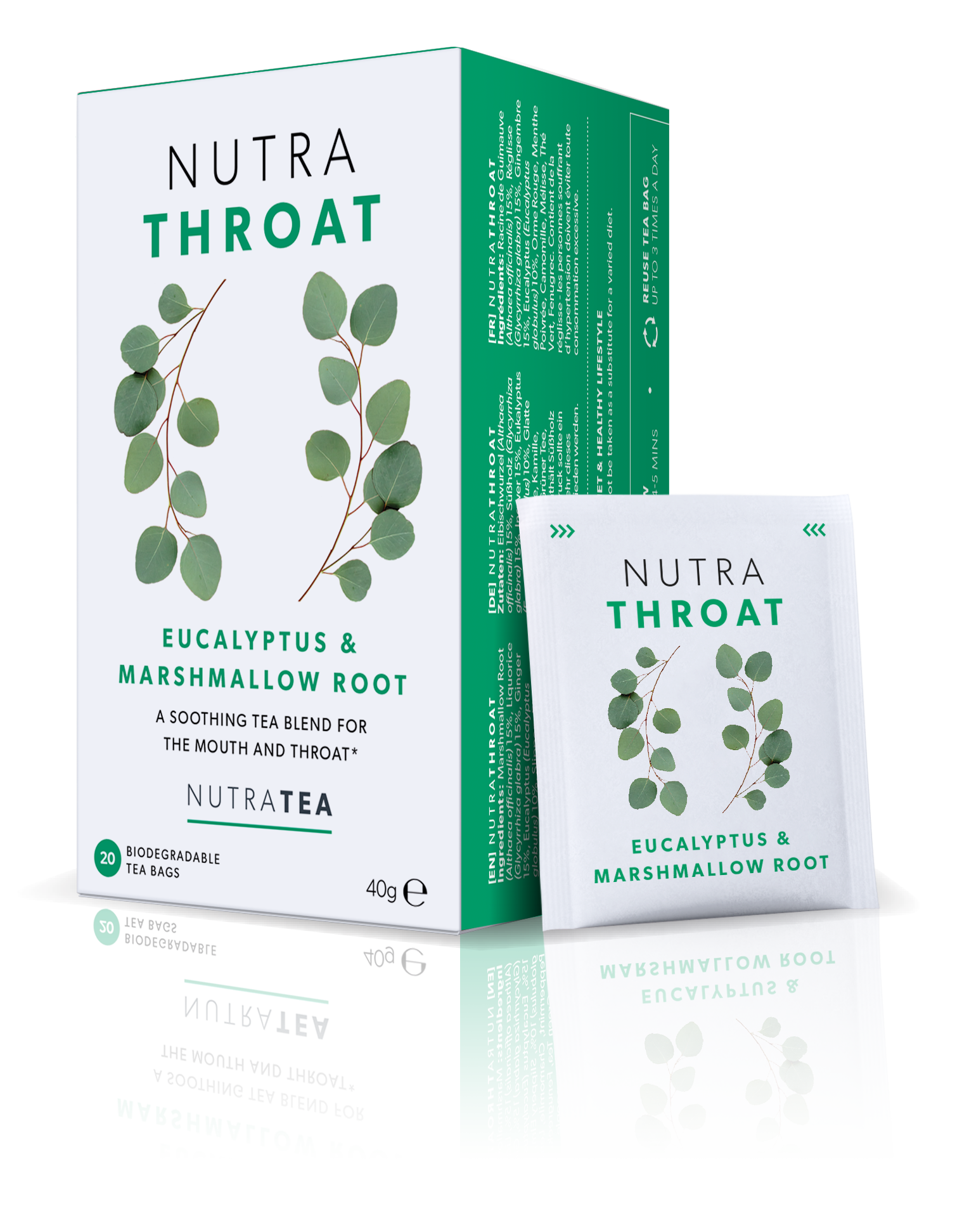 NutraTea - Tea Throat Herbal Blend 20s 40g