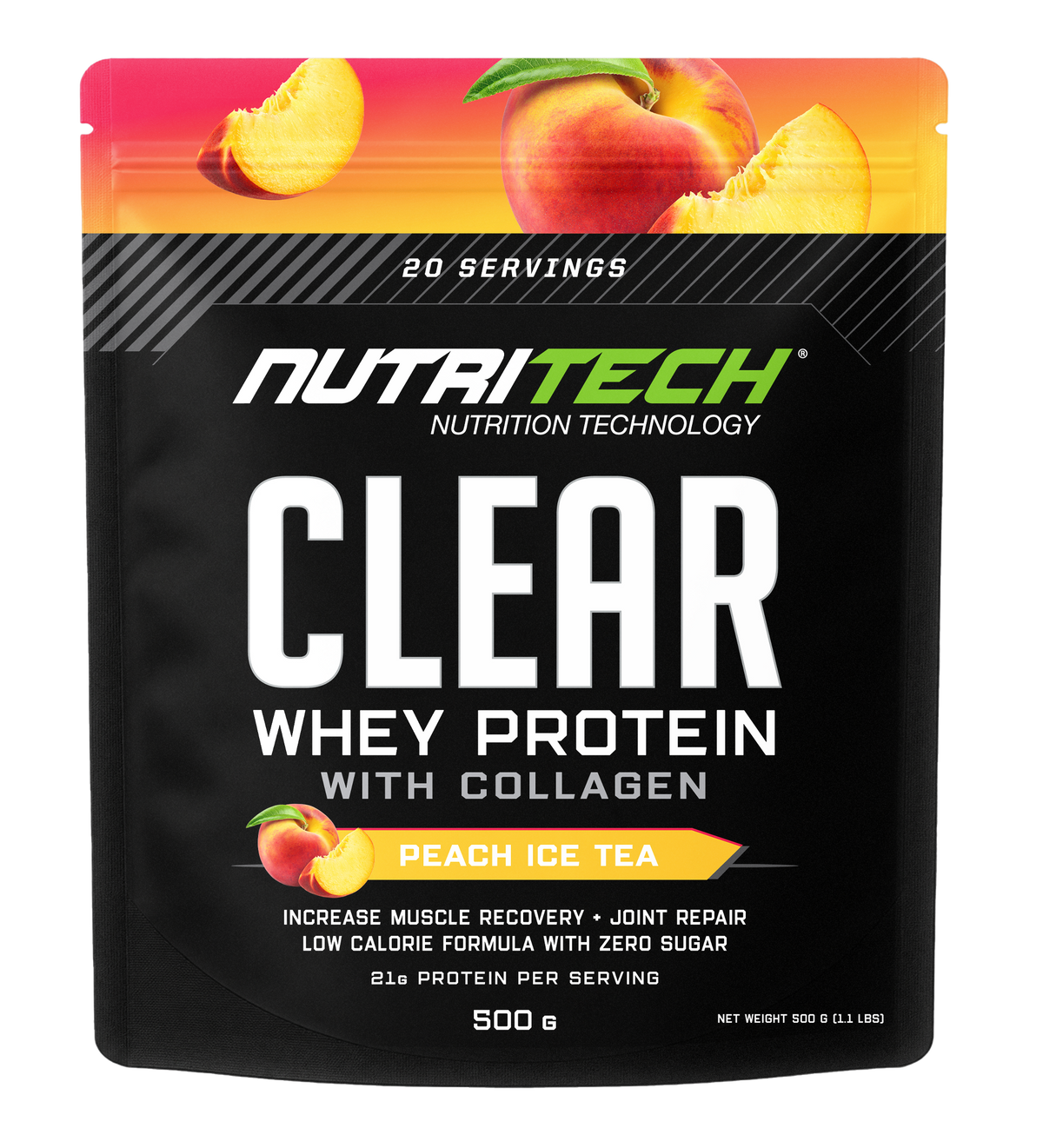 Nutritech - Clear Whey Protein Isolate Peach Ice Tea 500g