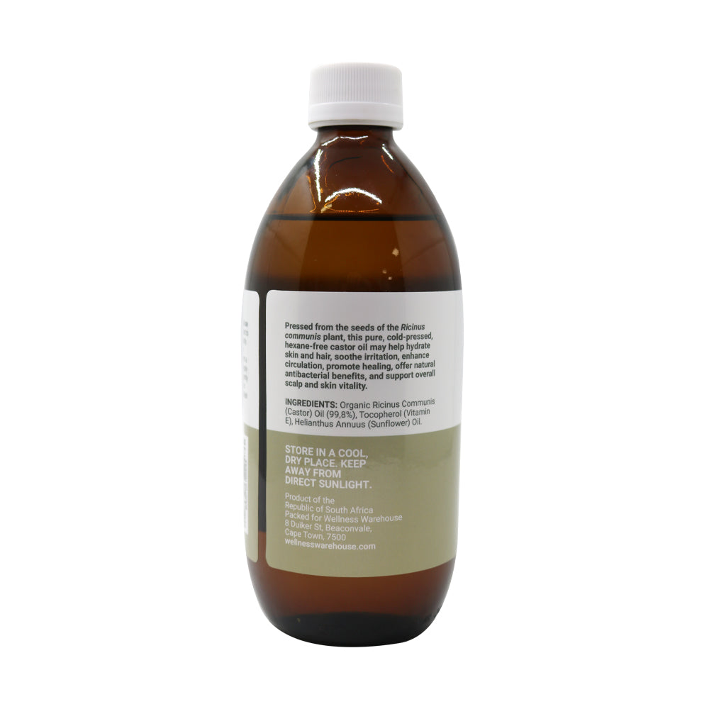 Wellness – Organic Castor Oil (Cold pressed, hexane free) 500ml