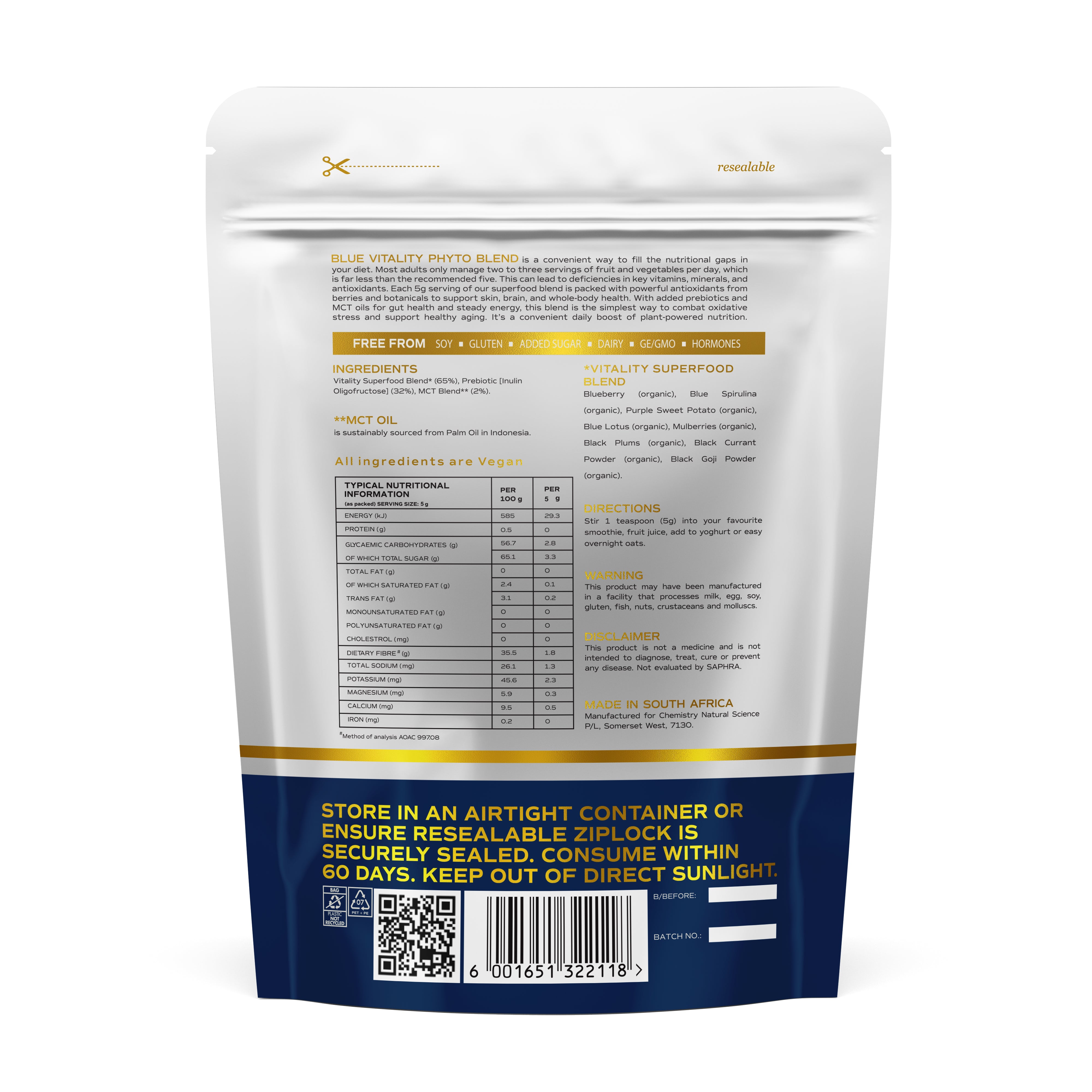 Chemistry Natural Science - Blue Superfood Blend Organic 100g