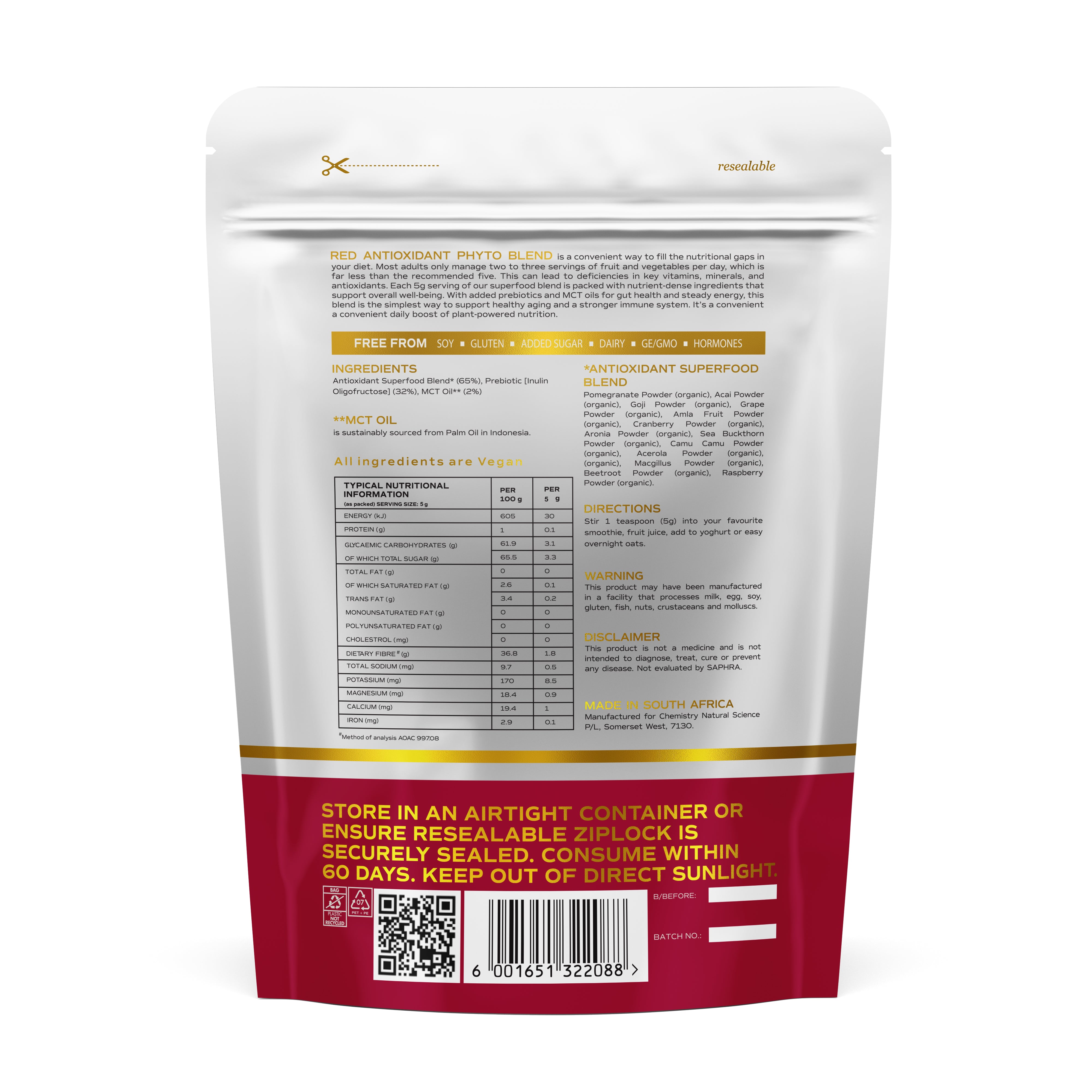 Chemistry Natural Science - Red Superfood Blend Organic 100g