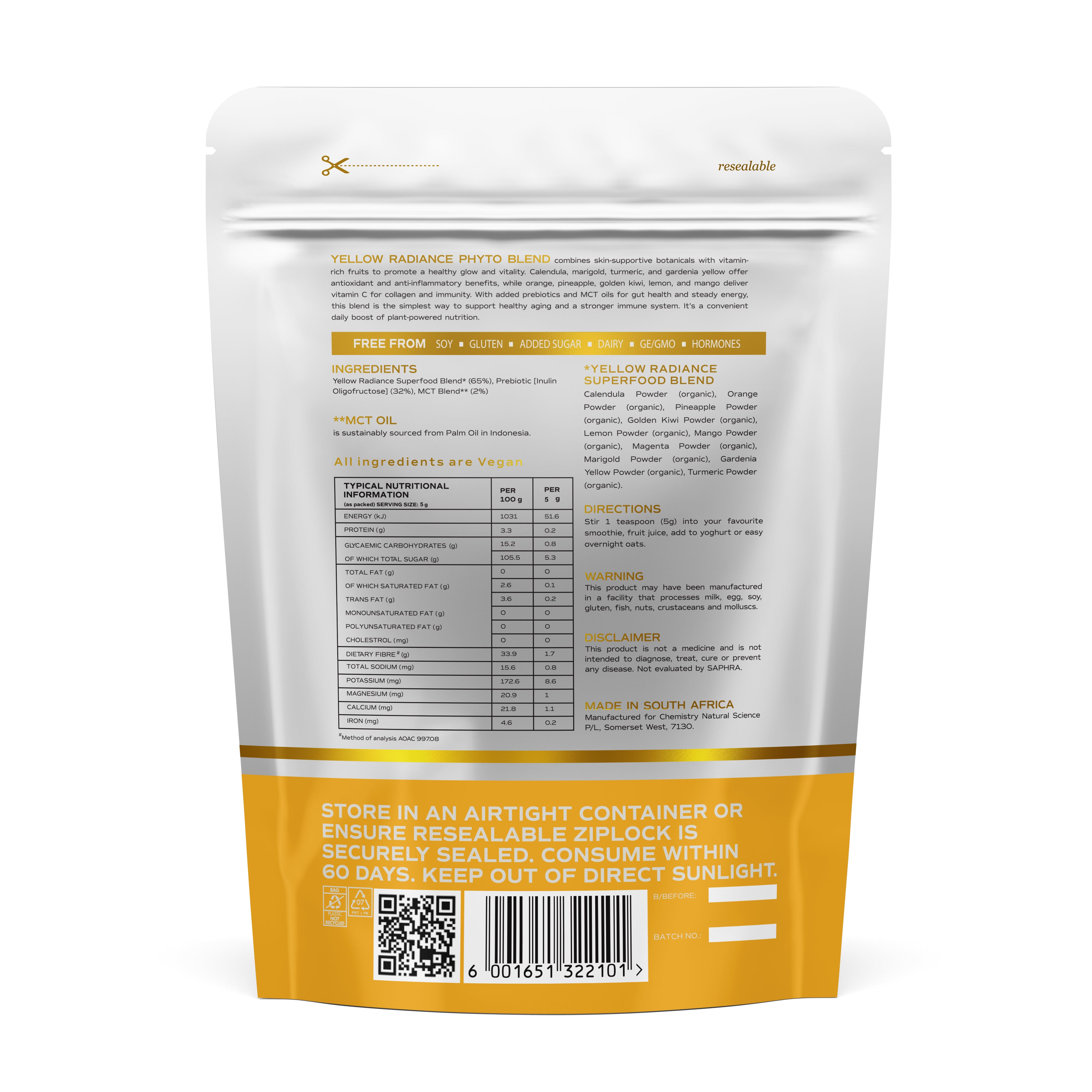 Chemistry Natural Science - Yellow Superfood Blend Organic 100g