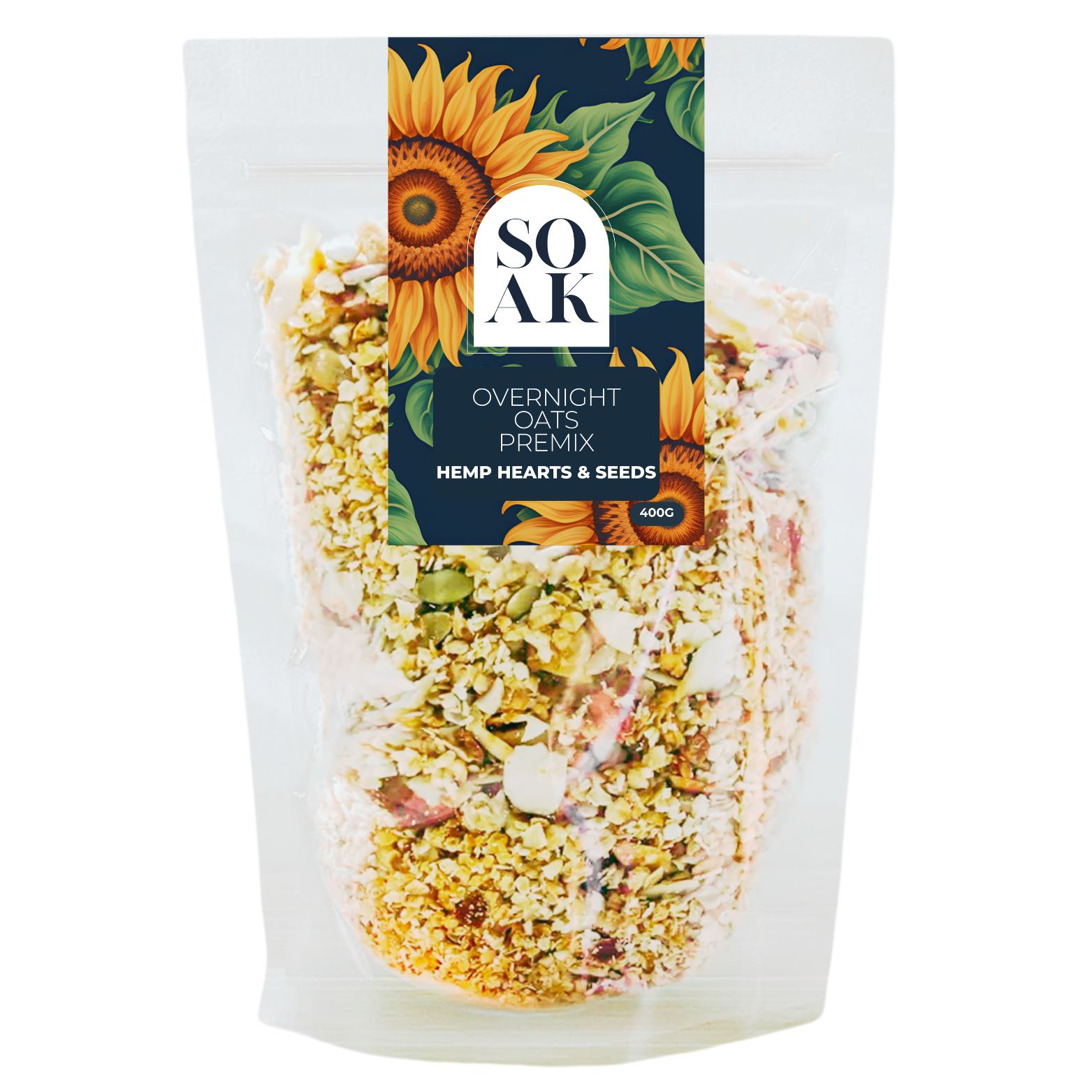 SOAK - Overnight Oats Premix Hemp Hearts & Seeds 400g