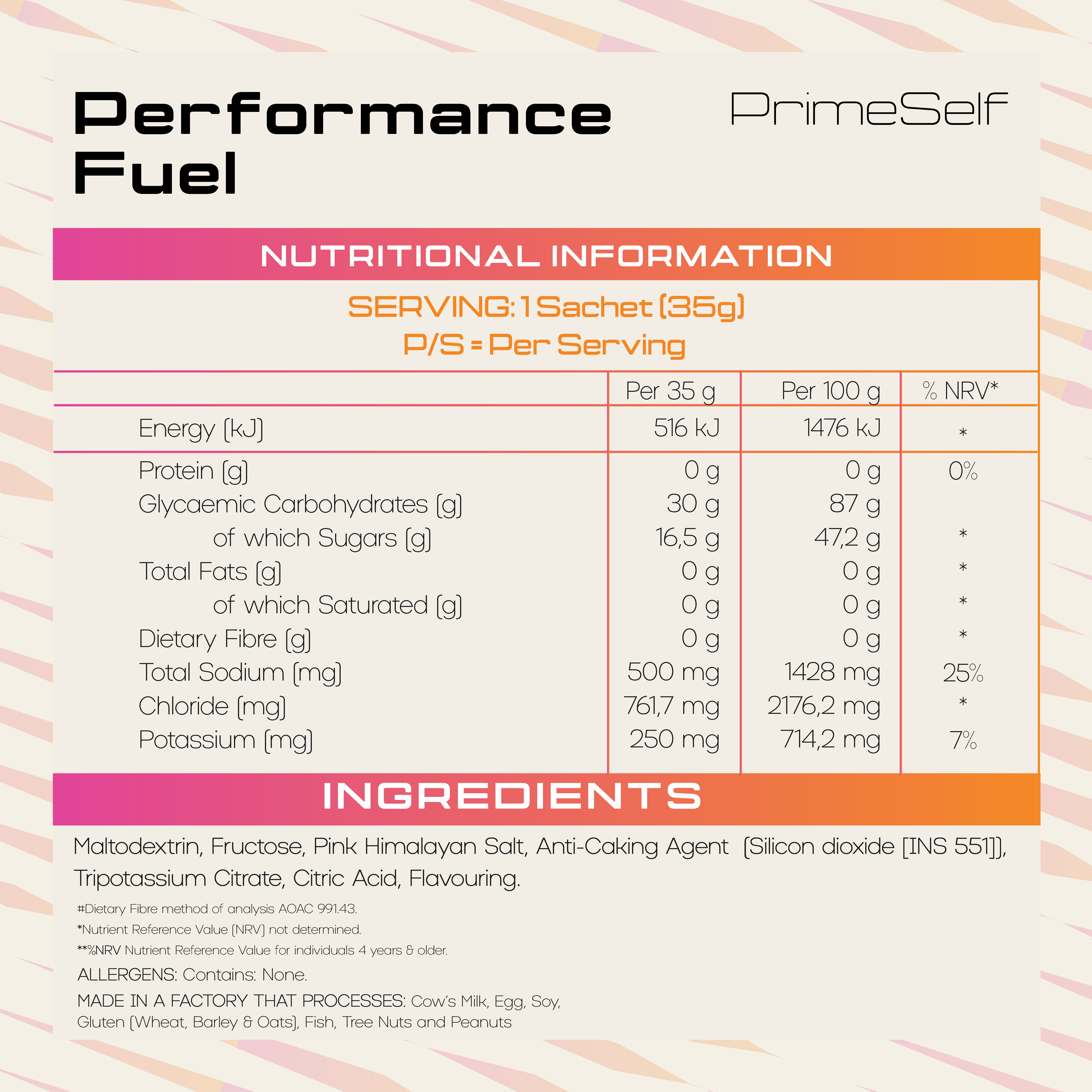 PrimeSelf - Performance Fuel Pouch 10s