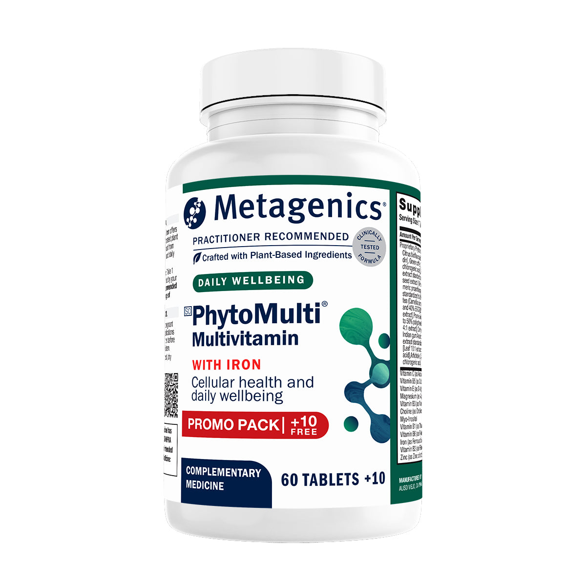 Metagenics - PhytoMulti Multivitamin With Iron Tablets Promo Pack 70s