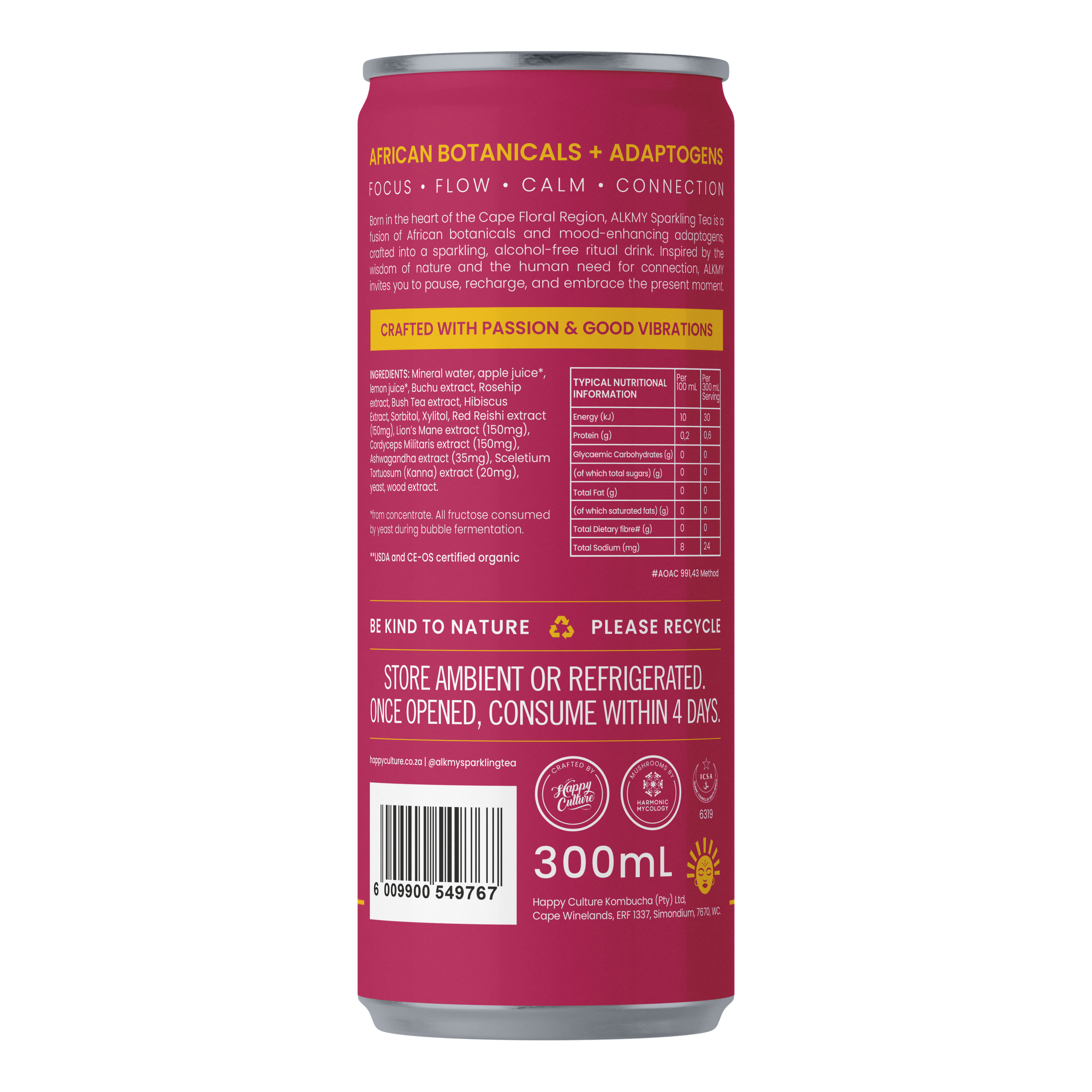 Alkmy - Sparkling Tea Pink Buchu 300ml