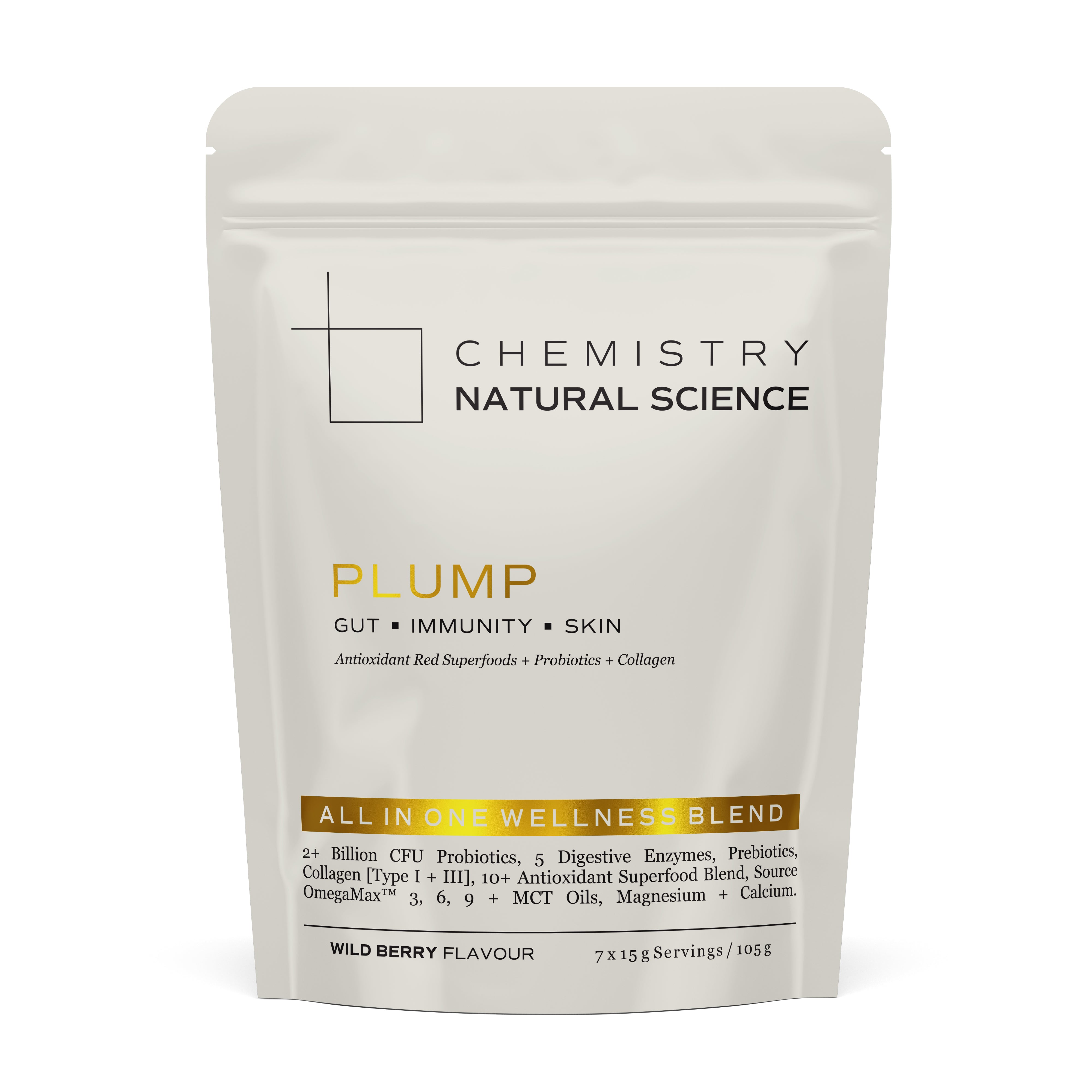Chemistry Natural Science - Plump Gut Immunity Skin Wellness Blend 105g