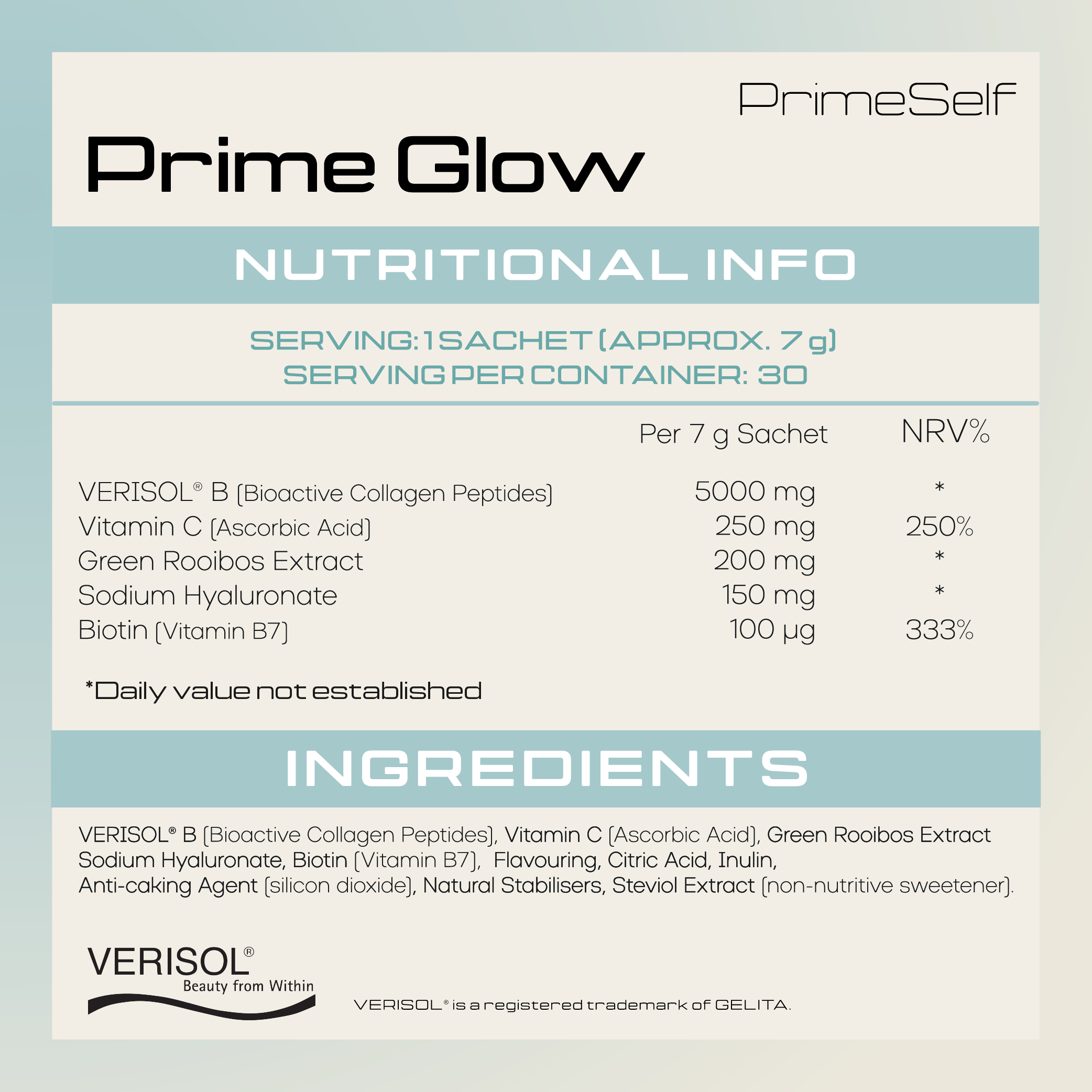 PrimeSelf - Prime Glow 30s