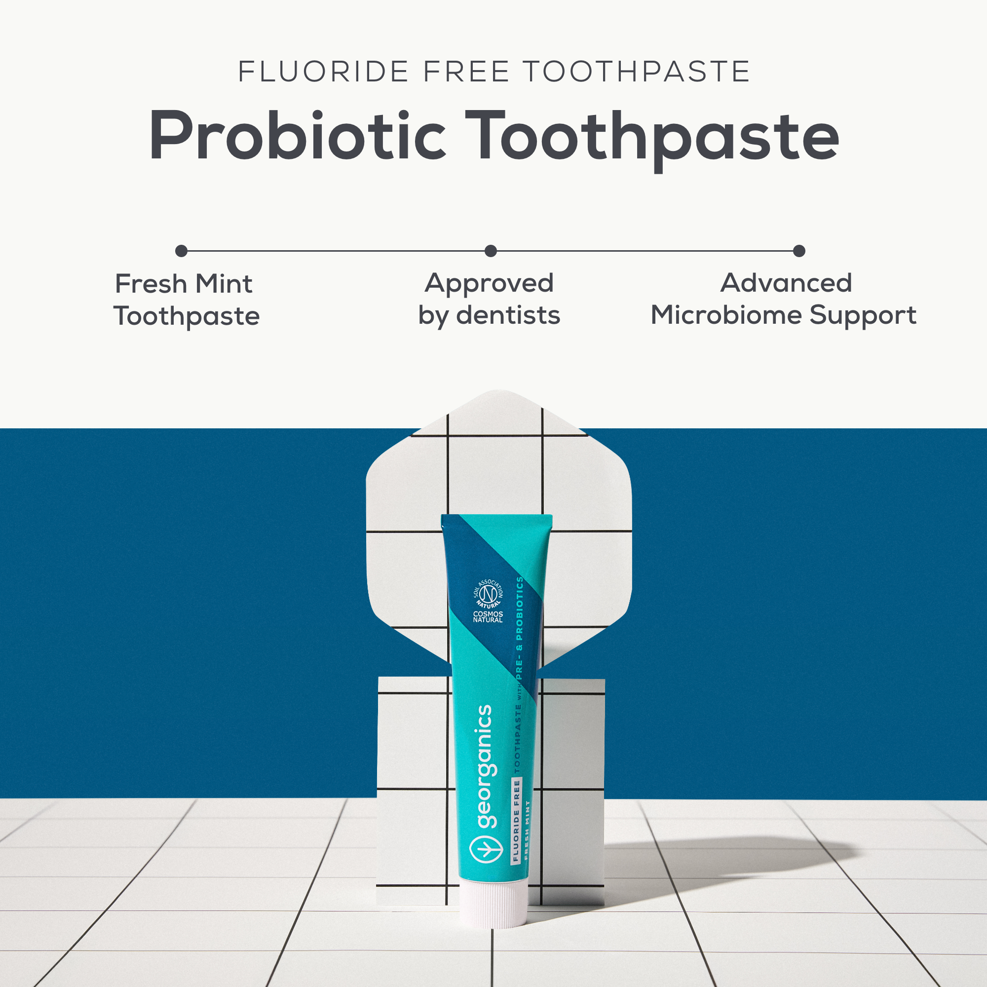 Georganics - Pre & Probiotic Toothpaste With Hydroxyapatite Fresh Mint 75ml
