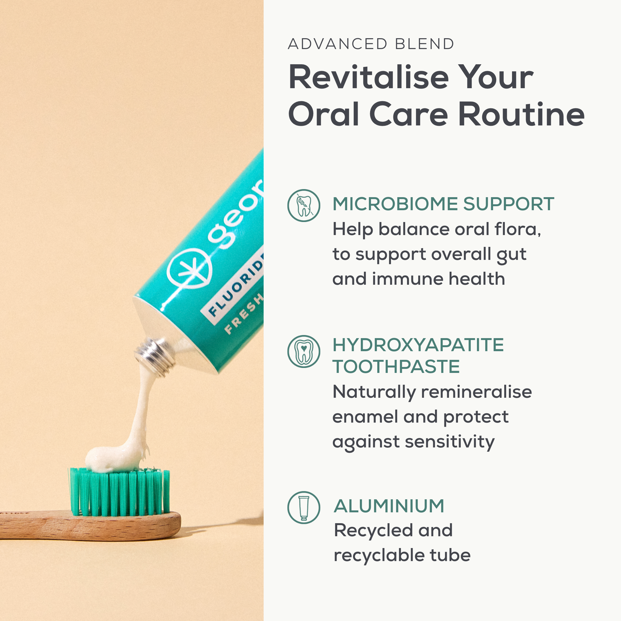 Georganics - Pre & Probiotic Toothpaste With Hydroxyapatite Fresh Mint 75ml