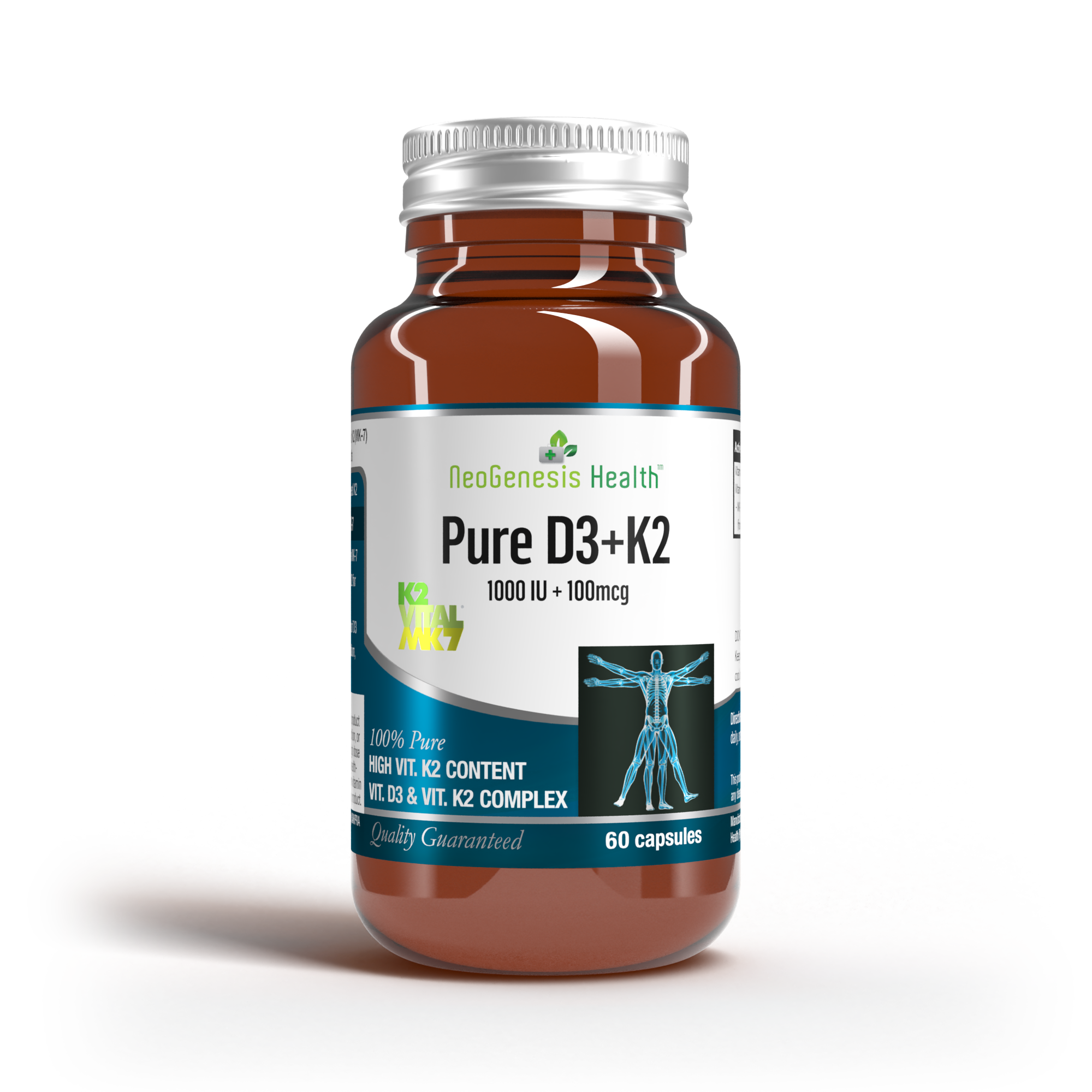 NeoGenesis - Pure D3 (1000iu) + K2 (100mcg) 60s