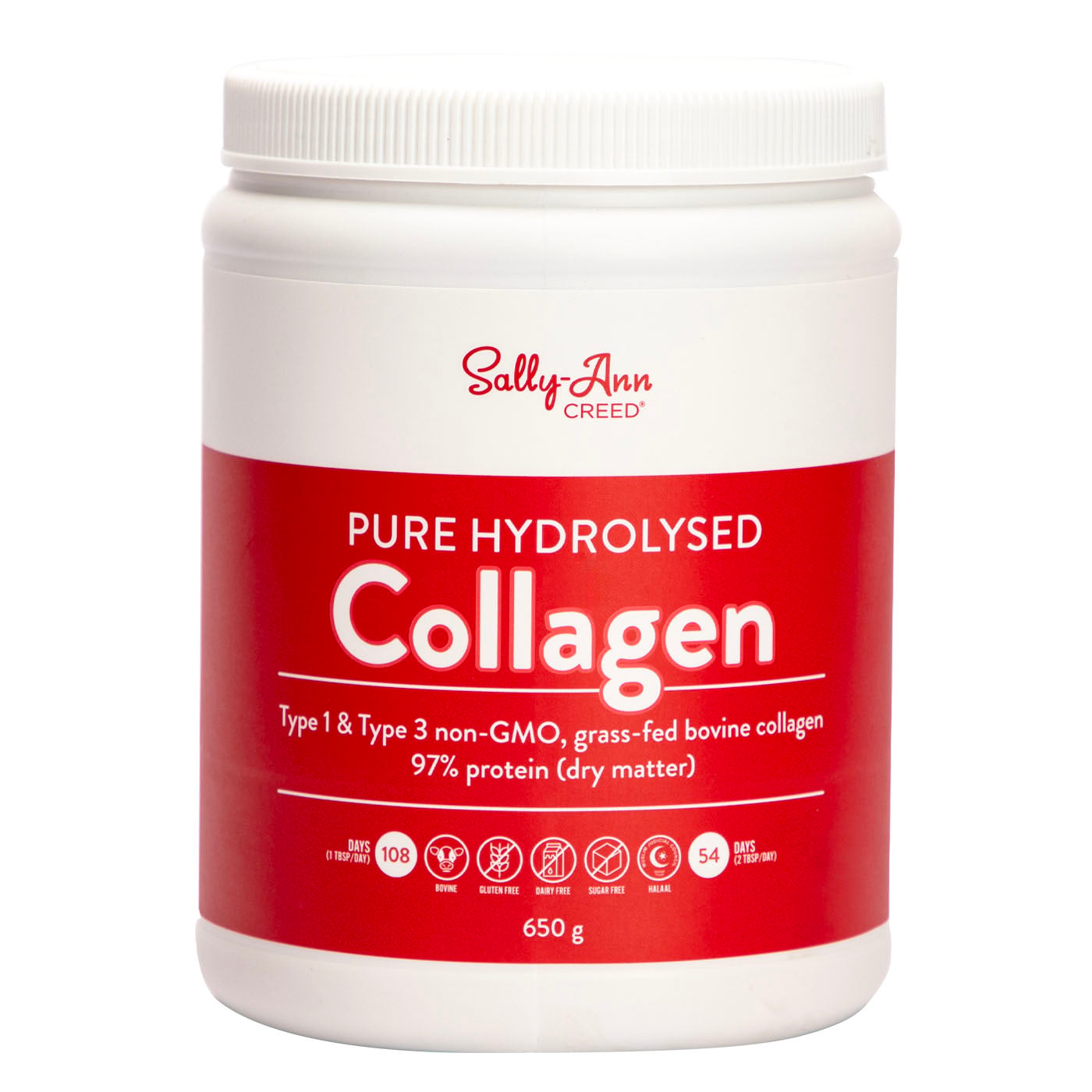 Sally-Ann Creed - Pure Hydrolysed Collagen Tub 650g