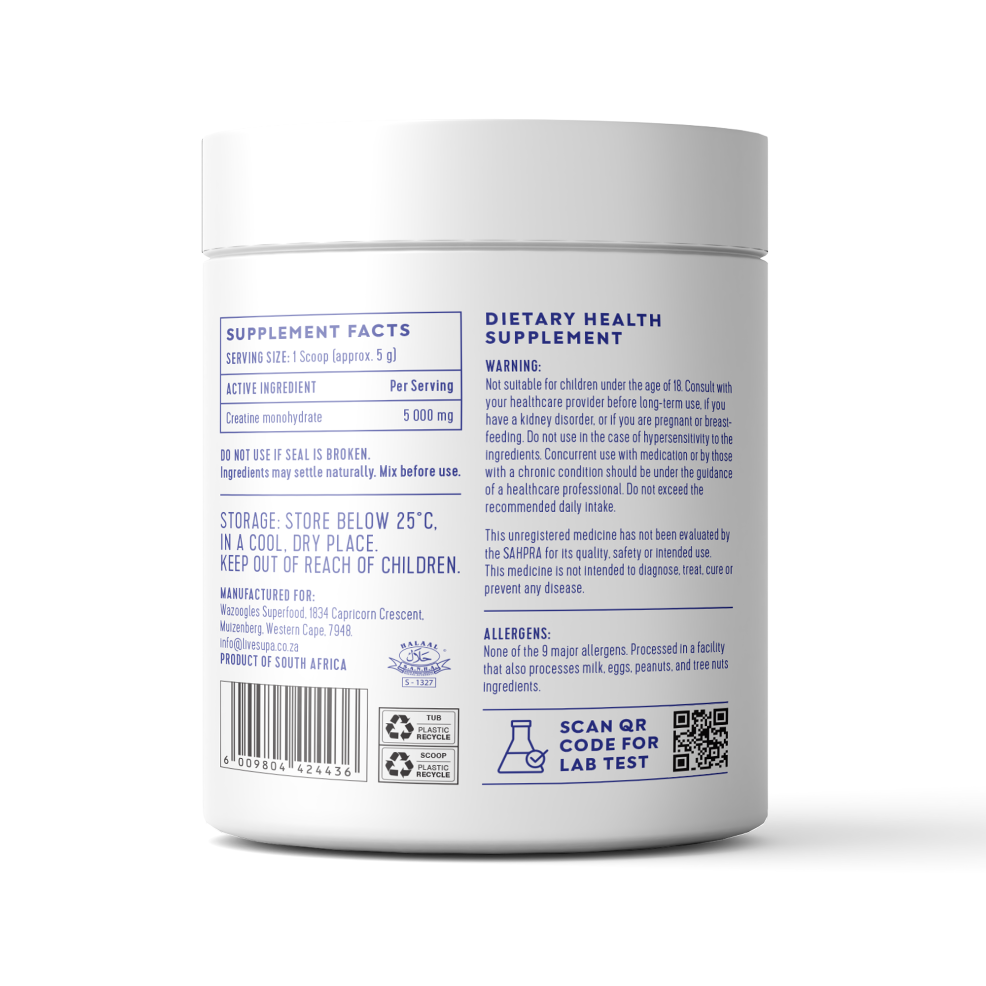 SupaCreatine - Raw Unflavoured 200g