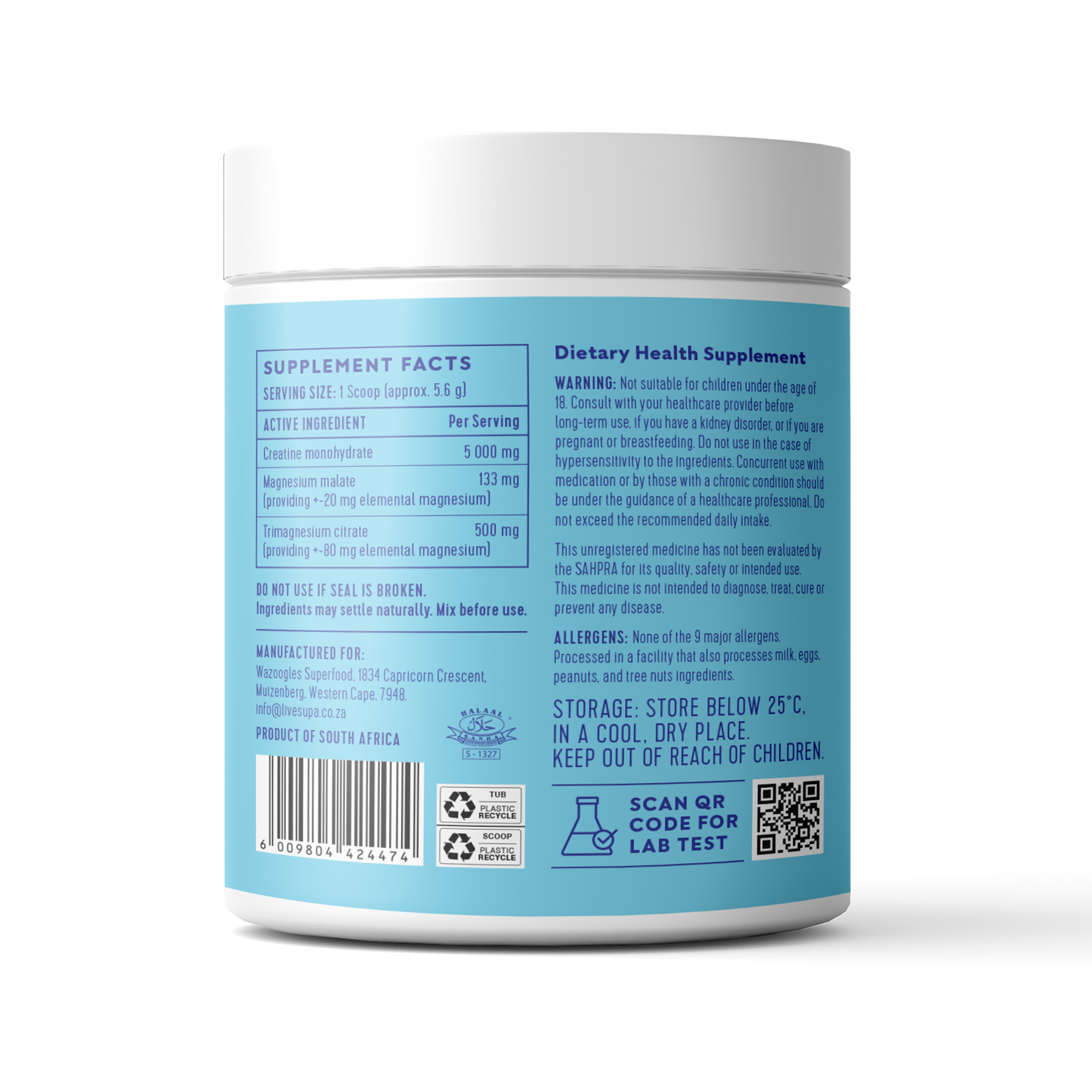 SupaCreatine - Recovery Unflavoured 200g