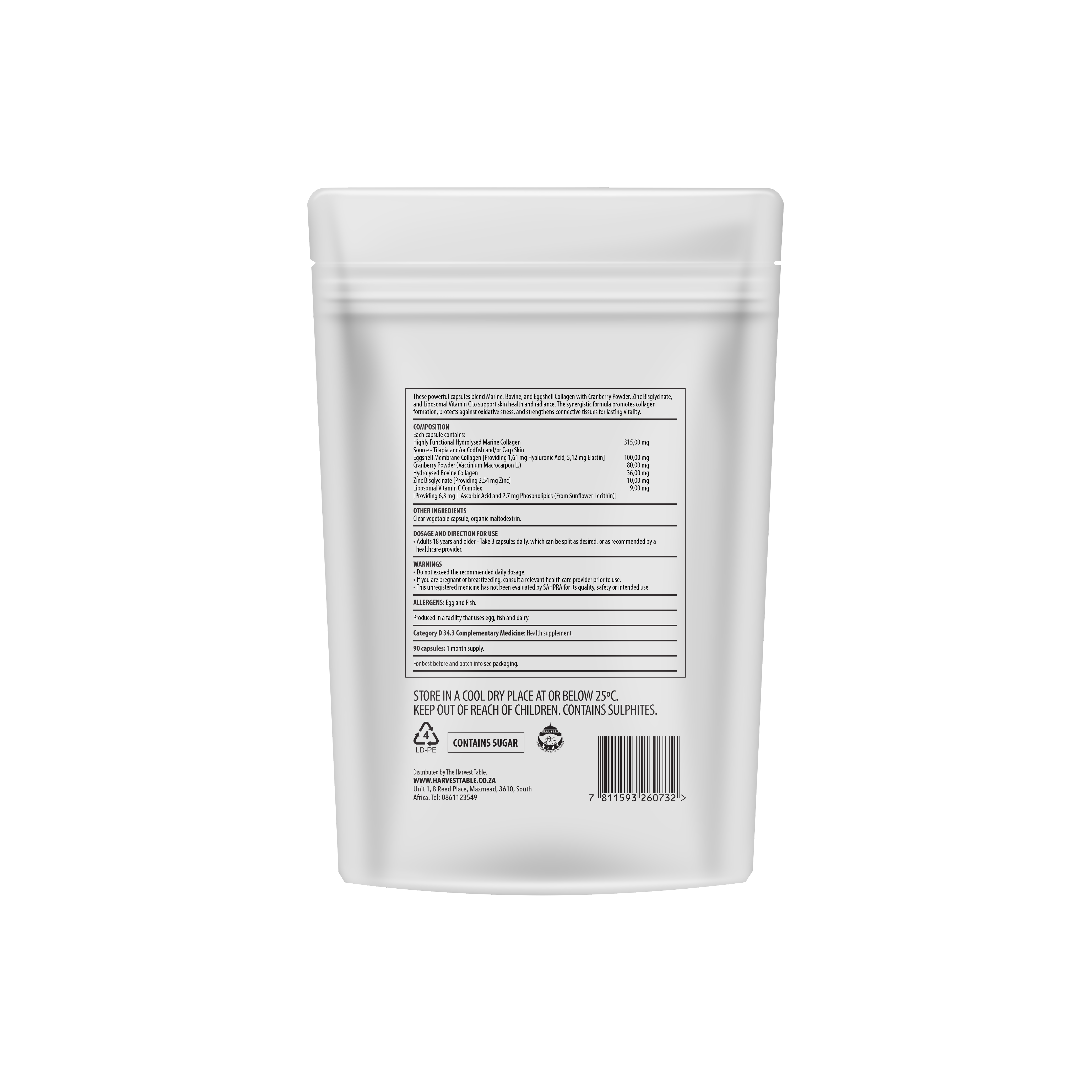 The Harvest Table - CollaPro Multi Collagen Radiance Capsules 90 Pouch