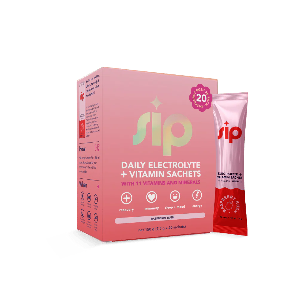 SIP - Daily Electrolyte & Vitamin Sachets Raspberry Rush 20s