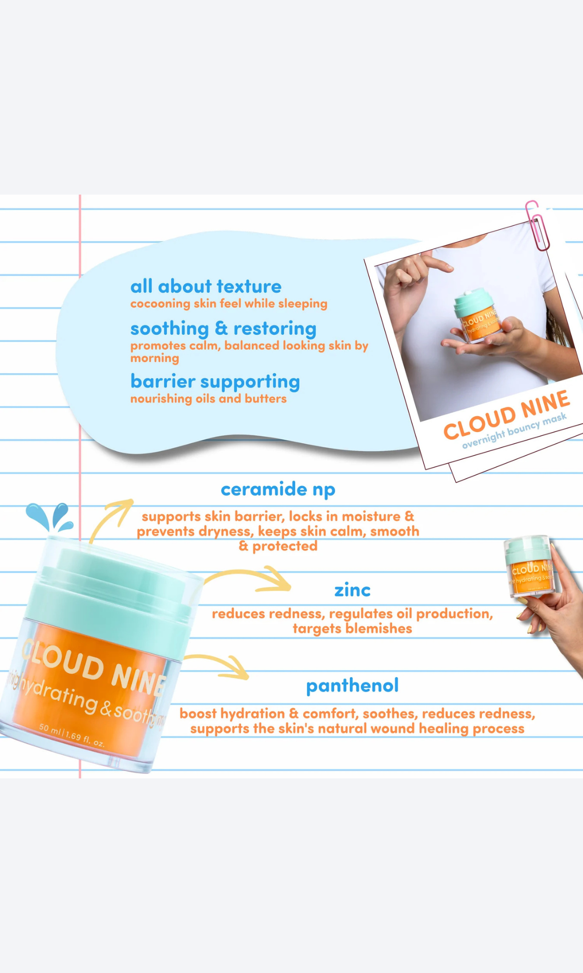 Dewii - Cloud 9 Overnight Bouncy Mask With Ceramide 50ml