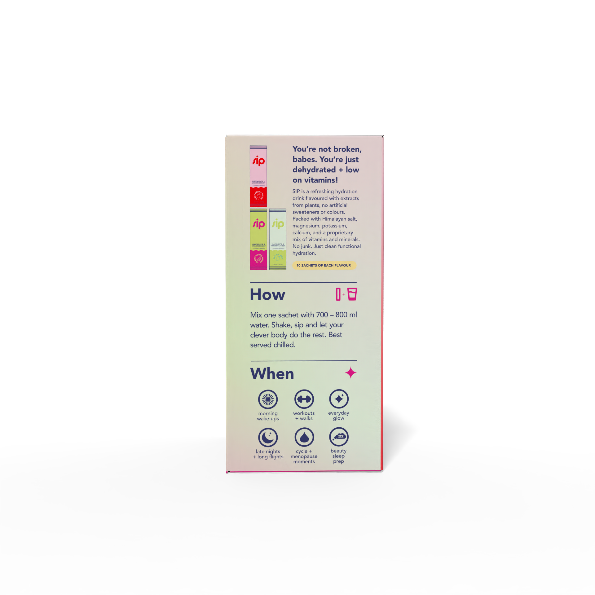 SIP - Daily Electrolyte & Vitamin Sachets Mix 2 Variety 30s