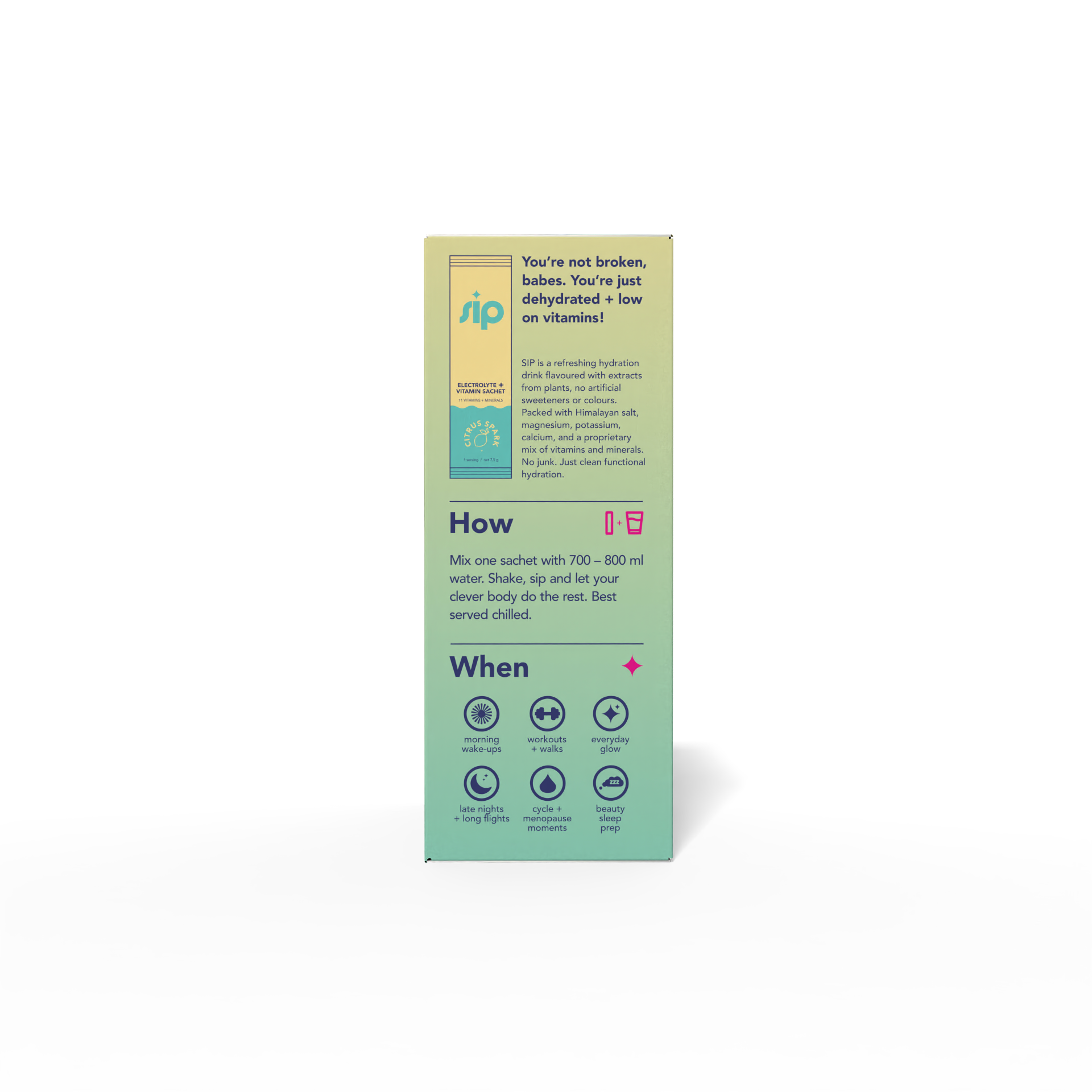 SIP - Daily Electrolyte & Vitamin Sachets Citrus Spark 20s