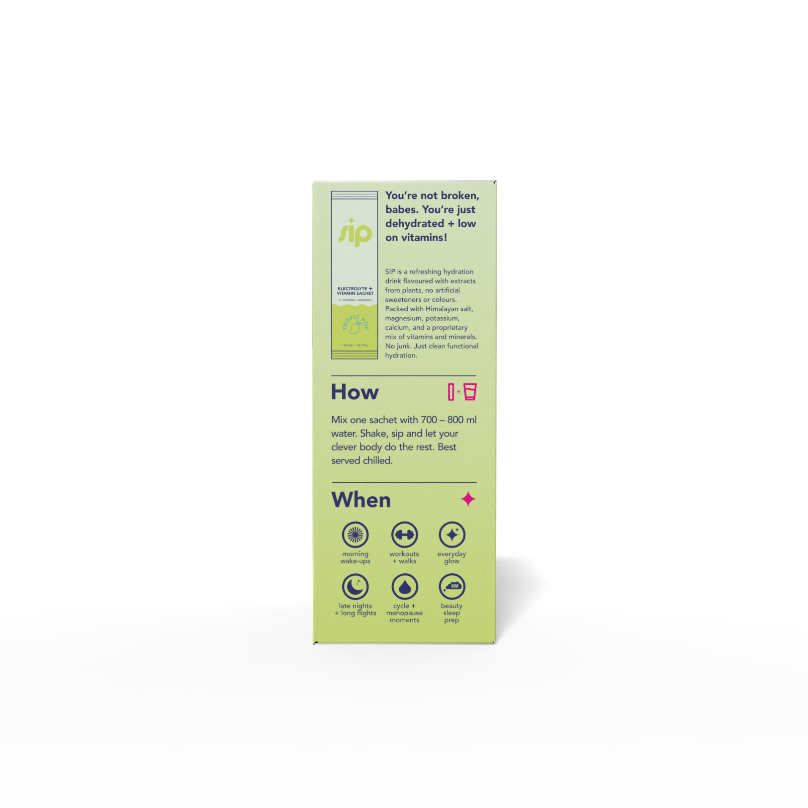 SIP - Daily Electrolyte & Vitamin Sachets Tropic Pop 20s