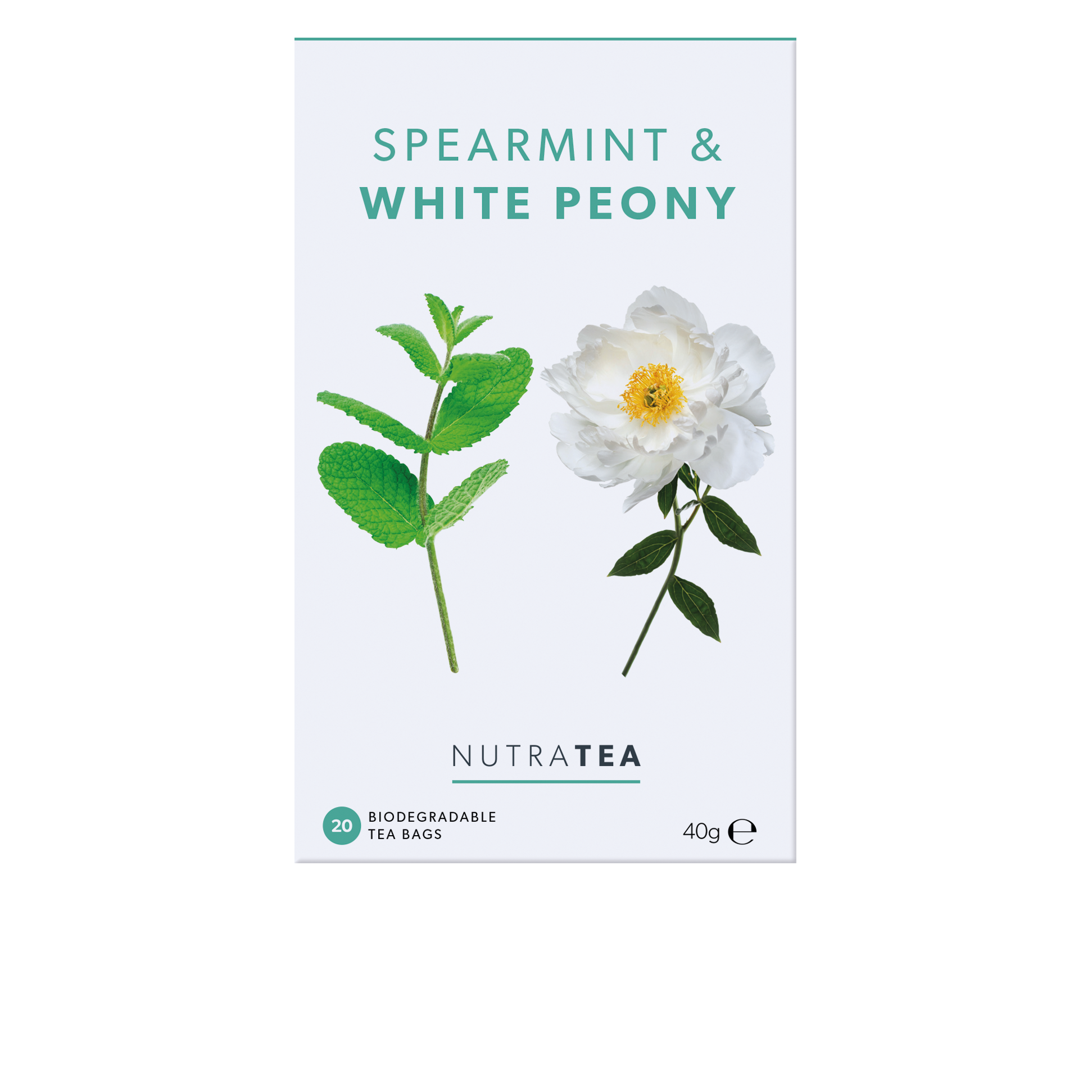 NutraTea - Tea Spearmint & White Peony Herbal Blend 20s 40g