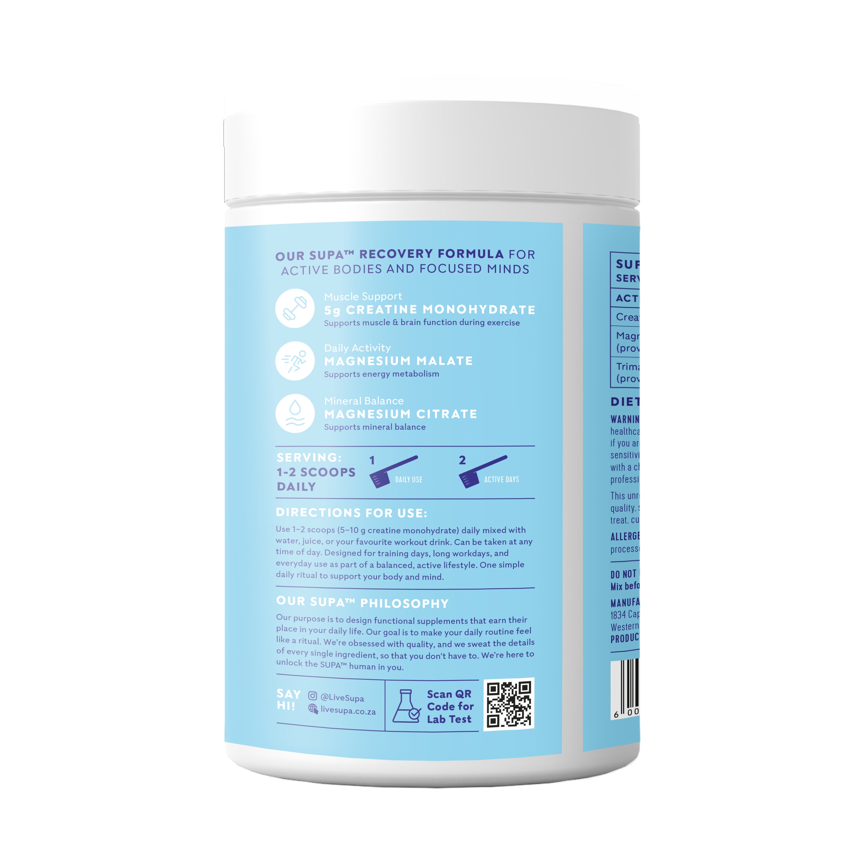 SupaCreatine - Recovery Unflavoured 450g
