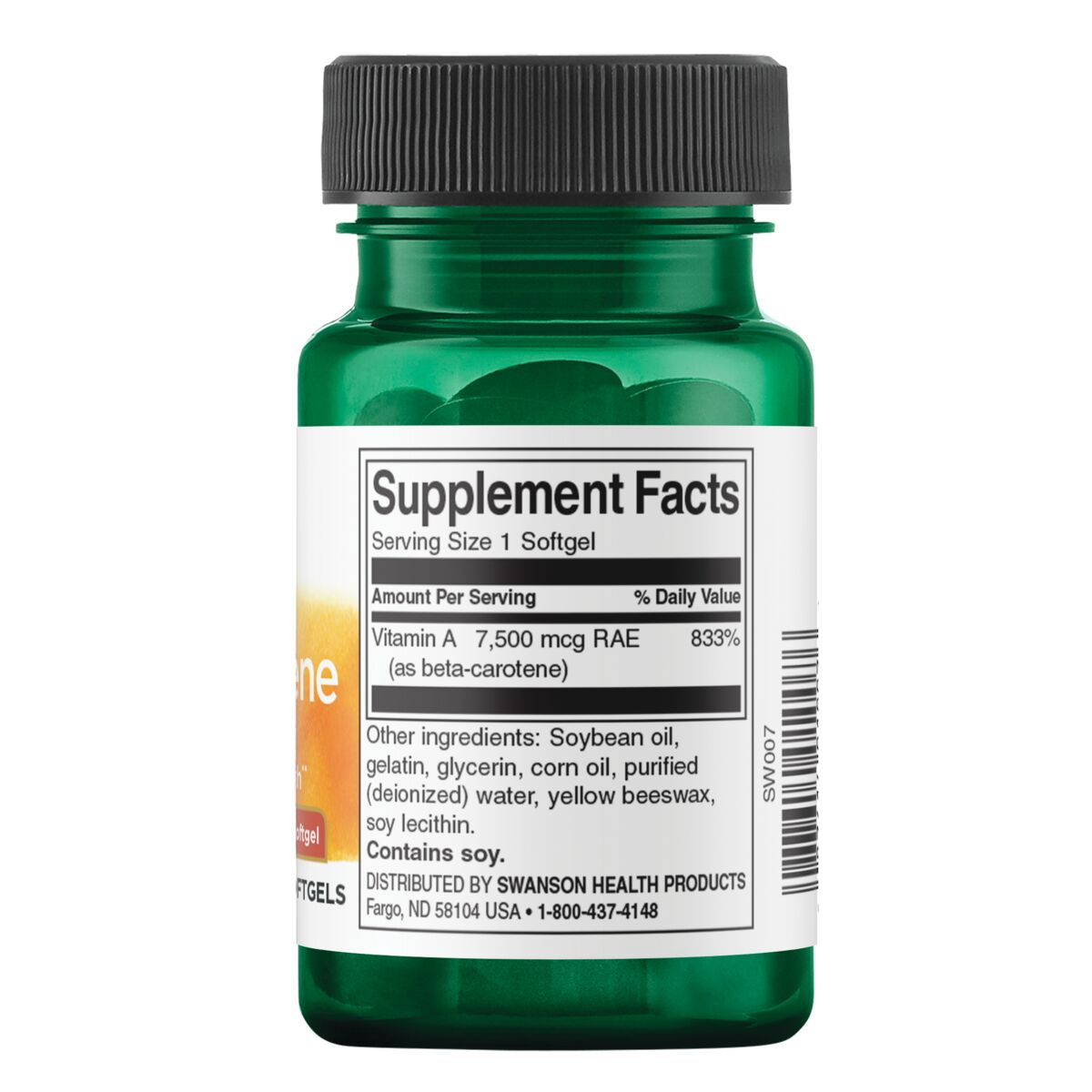 Swanson - Beta-Carotene 25,000 IU 7,500 mcg 100s