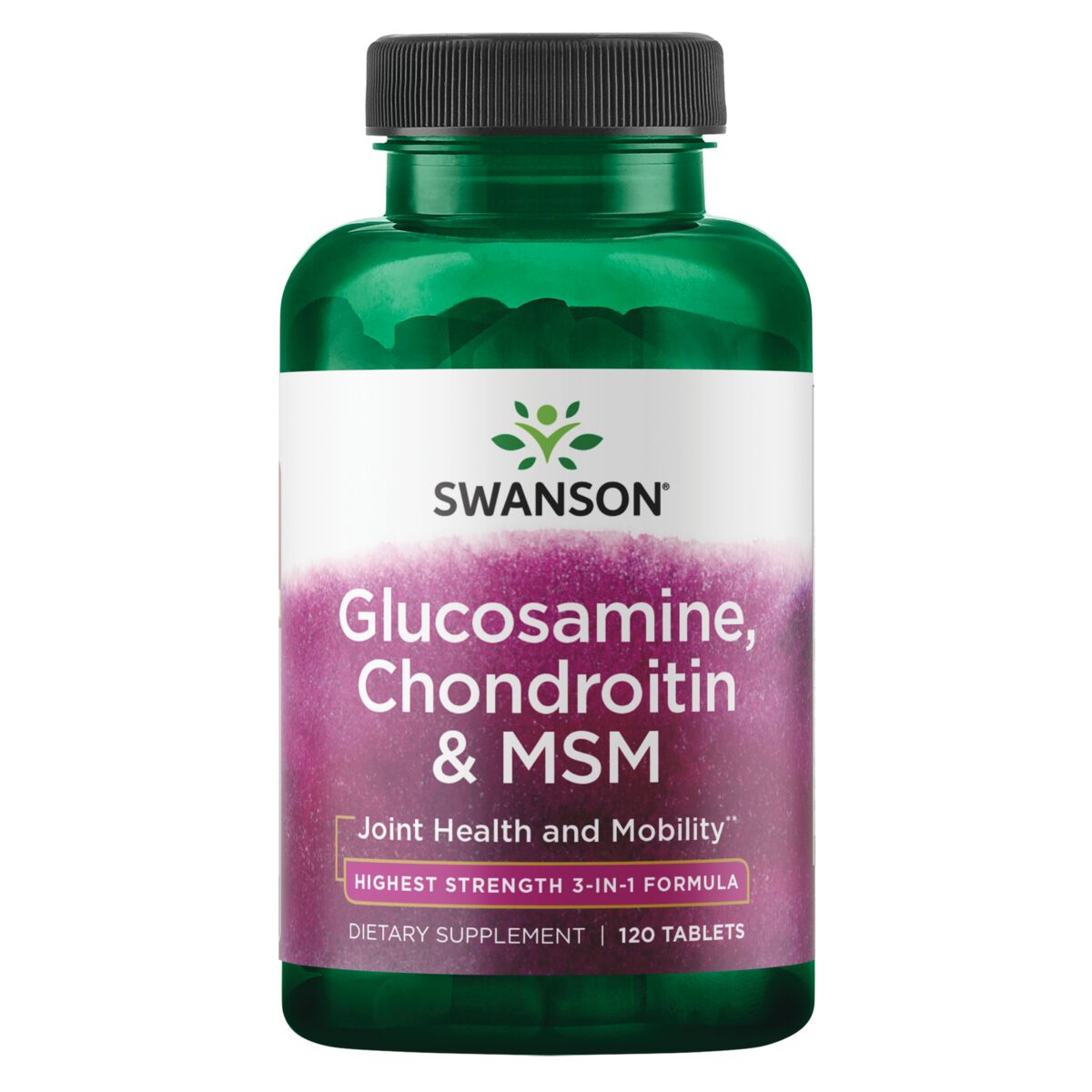 Swanson - Glucosamine, Chondroitin & MSM Highest Strength 3-in-1 Formula 120s