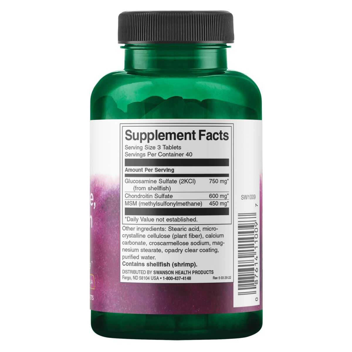 Swanson - Glucosamine, Chondroitin & MSM Highest Strength 3-in-1 Formula 120s