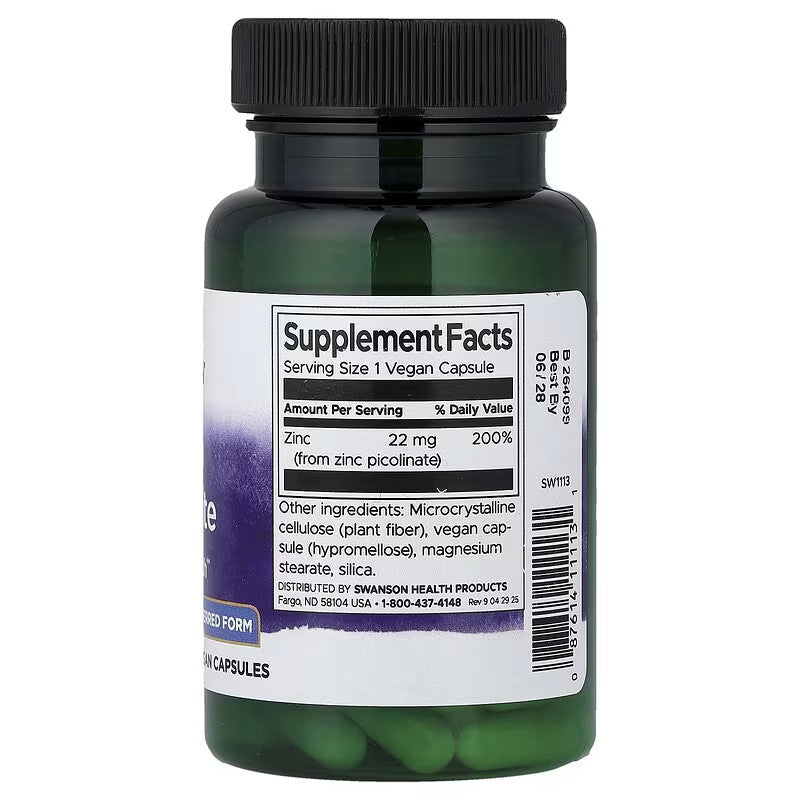 Swanson - Zinc Picolinate 22mg 60s