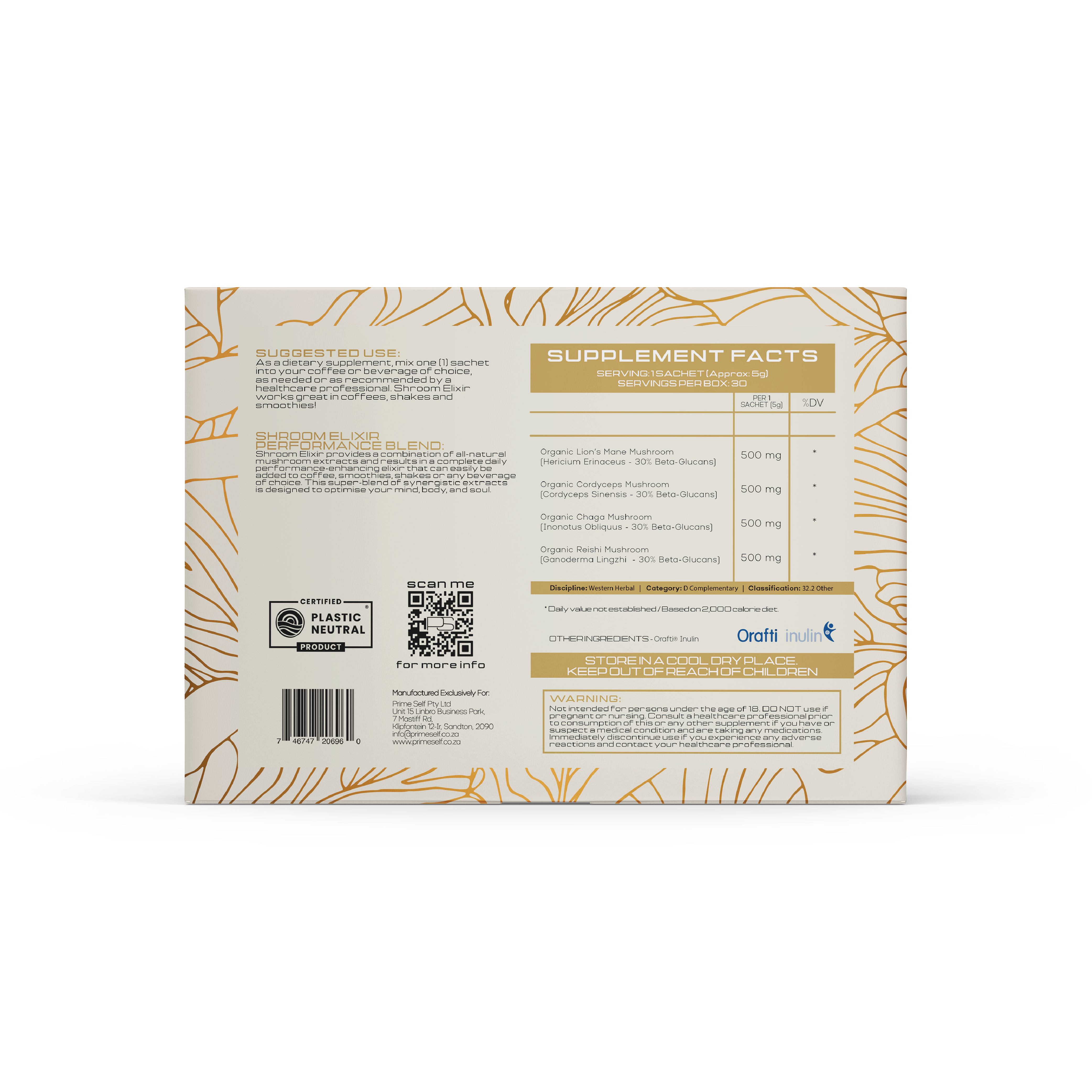 PrimeSelf - Shroom Elixir Sachets 30s