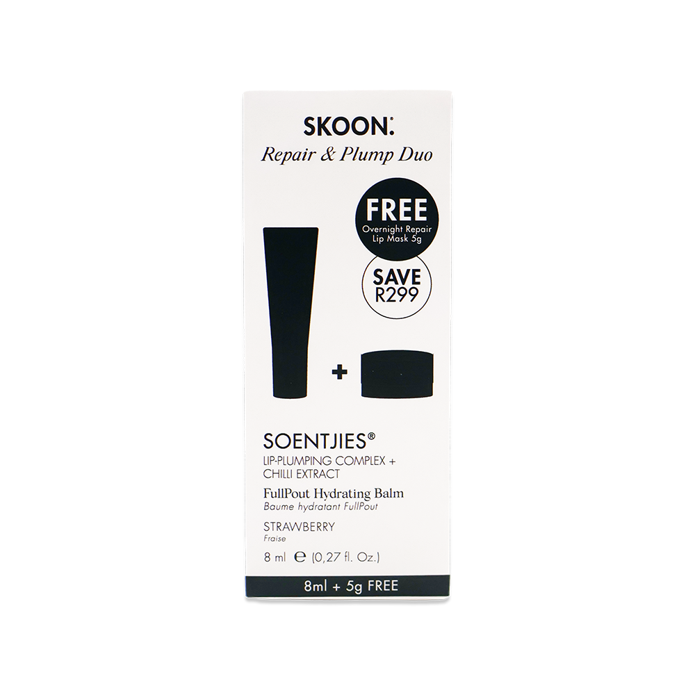 SKOON - Dream Lips Set Soenjties FullPout Hydrating Lip Balm 8ML + Soentjies Overnight Repair Lip Mask 5ml