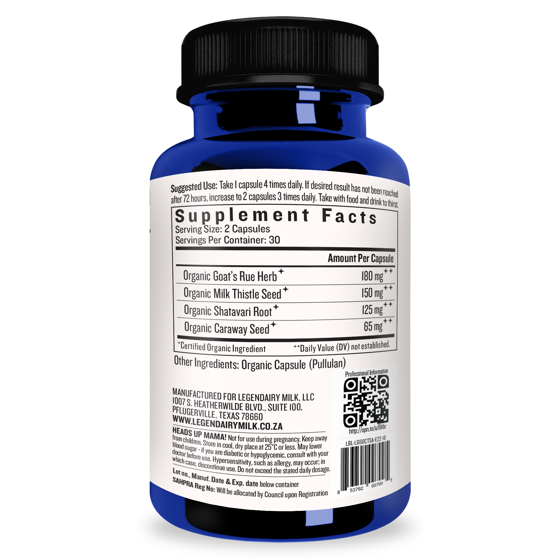 Legendairy Milk - Liquid Gold Herbal Lactation Supplement 60s