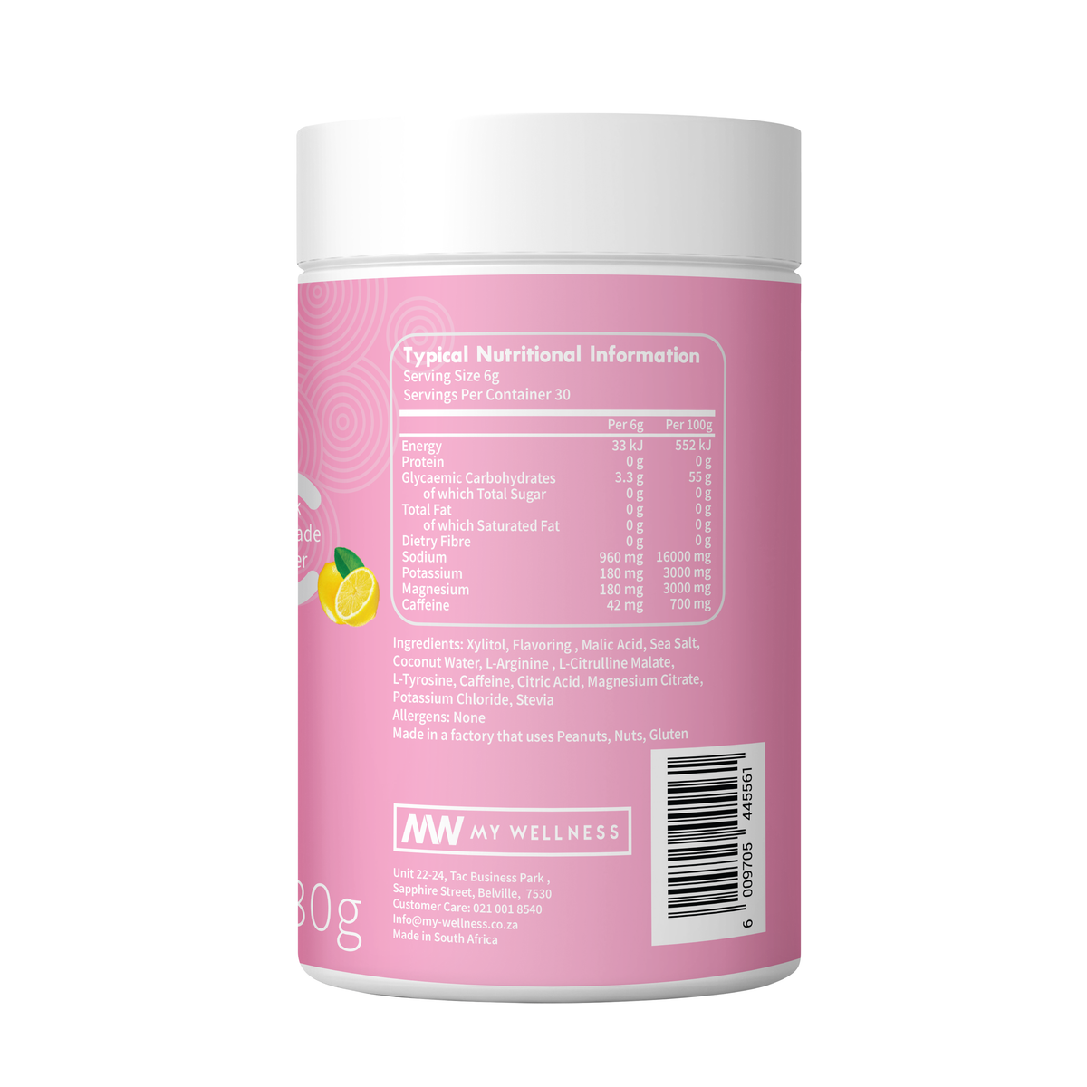 My Wellness - HER Spark Pre-Workout Pink Lemonade 180g