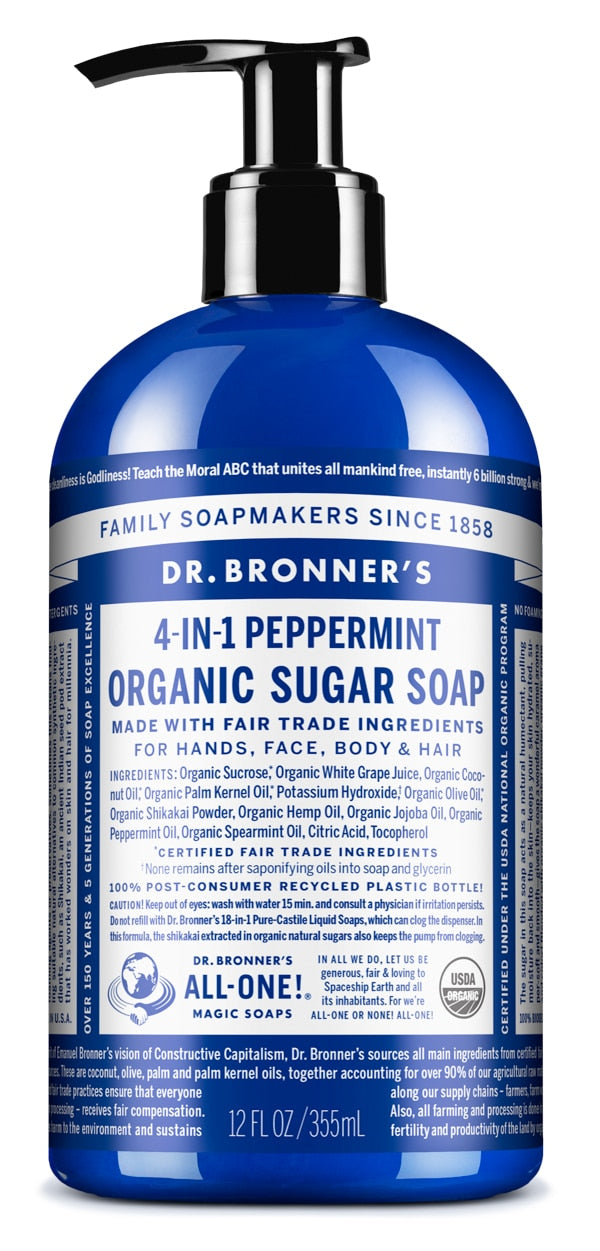Dr Bronner - Sugar Soap Peppermint 355ml